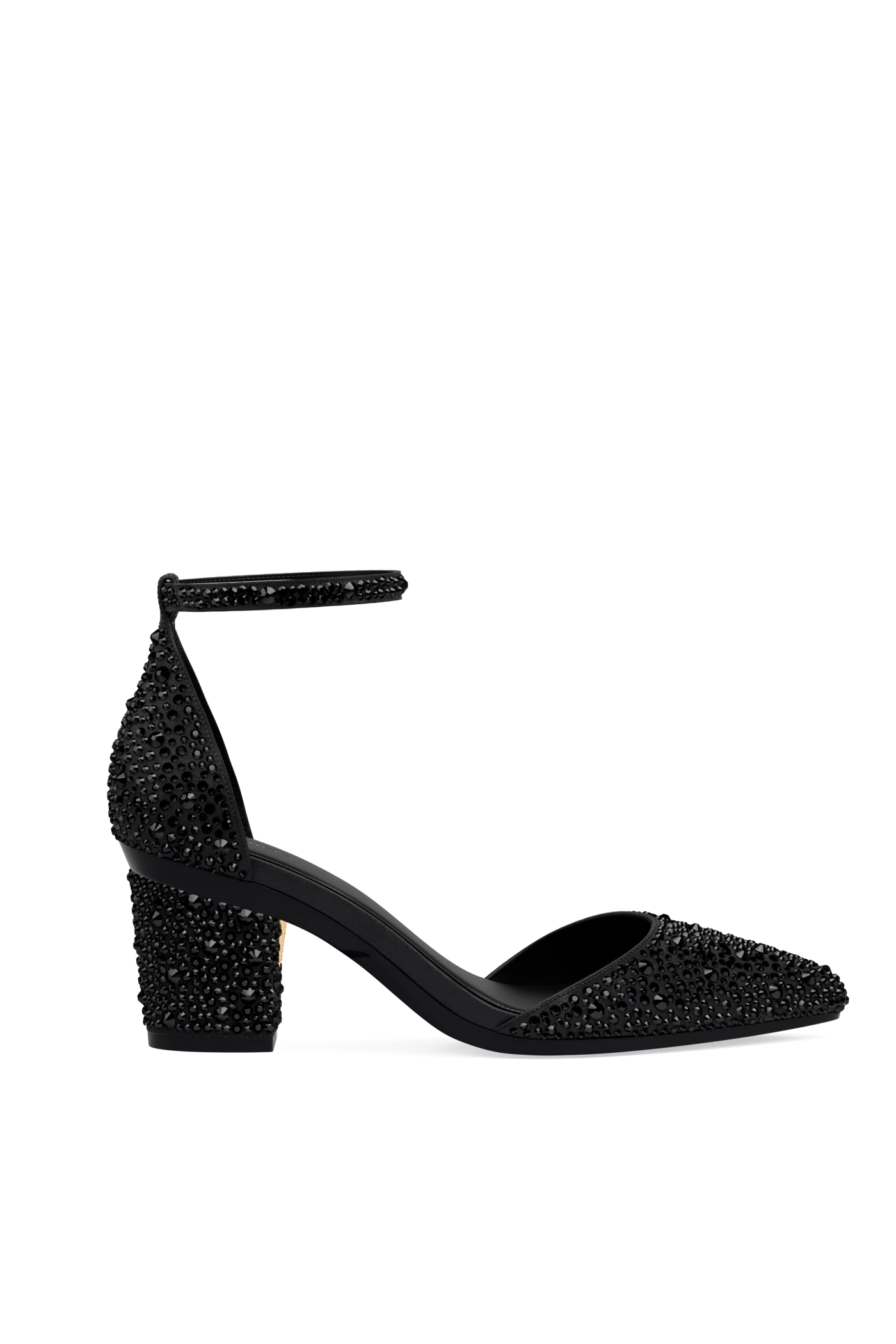 Block Heel Kit 3 Coal Mixed Rhinestone