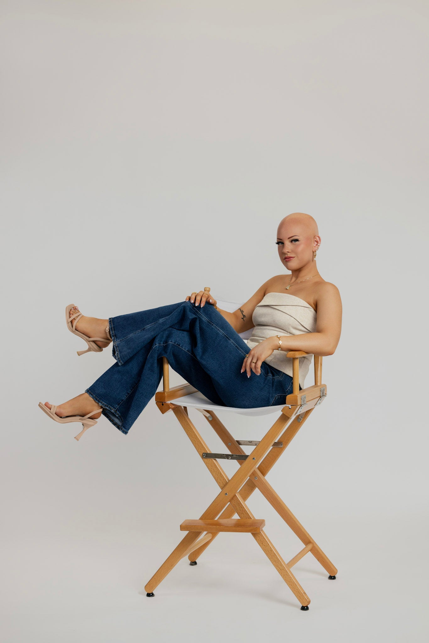 The Emmy - Sand Leather 3 Flare Stiletto