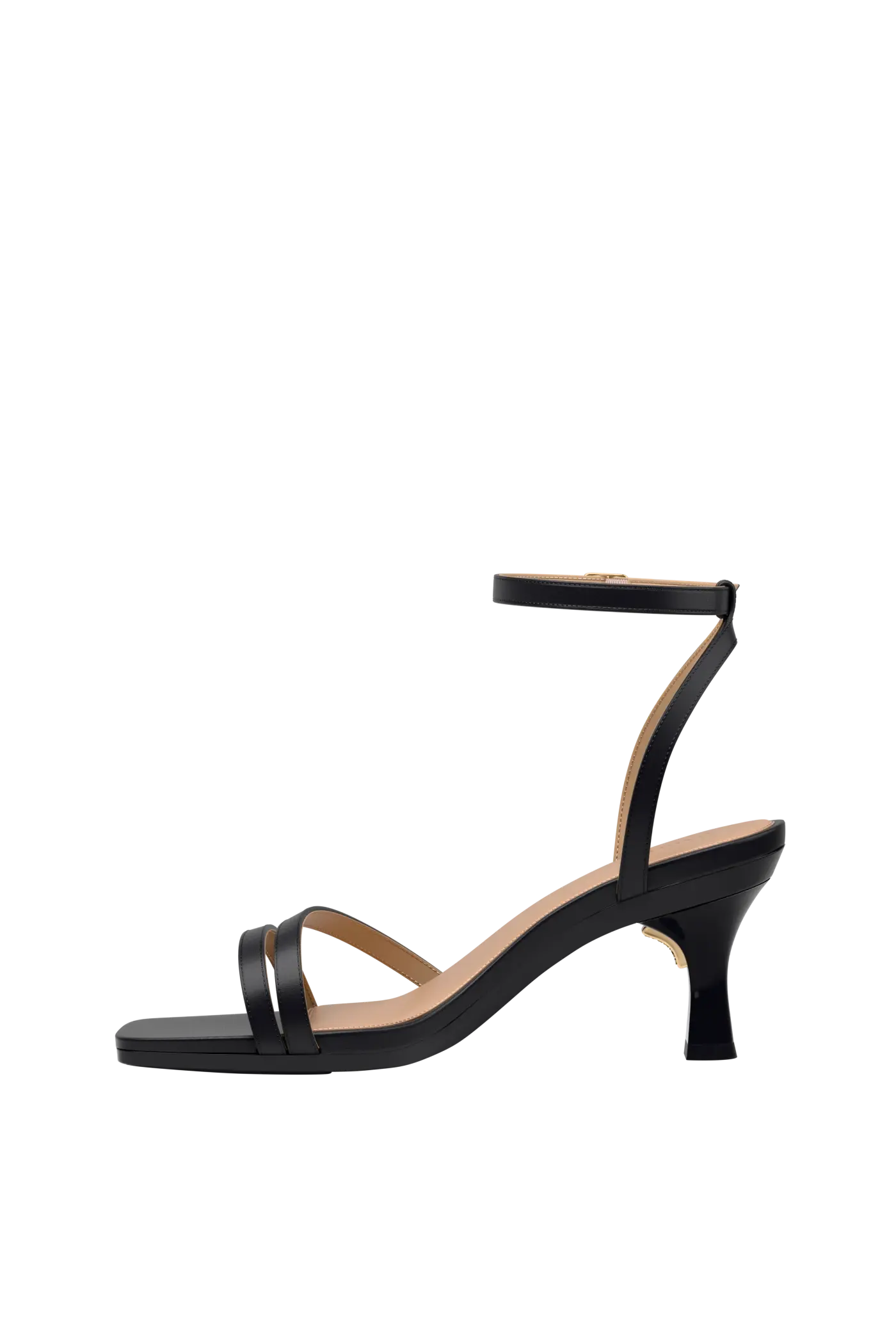 The Emmy - Coal Leather 3 Flare Stiletto