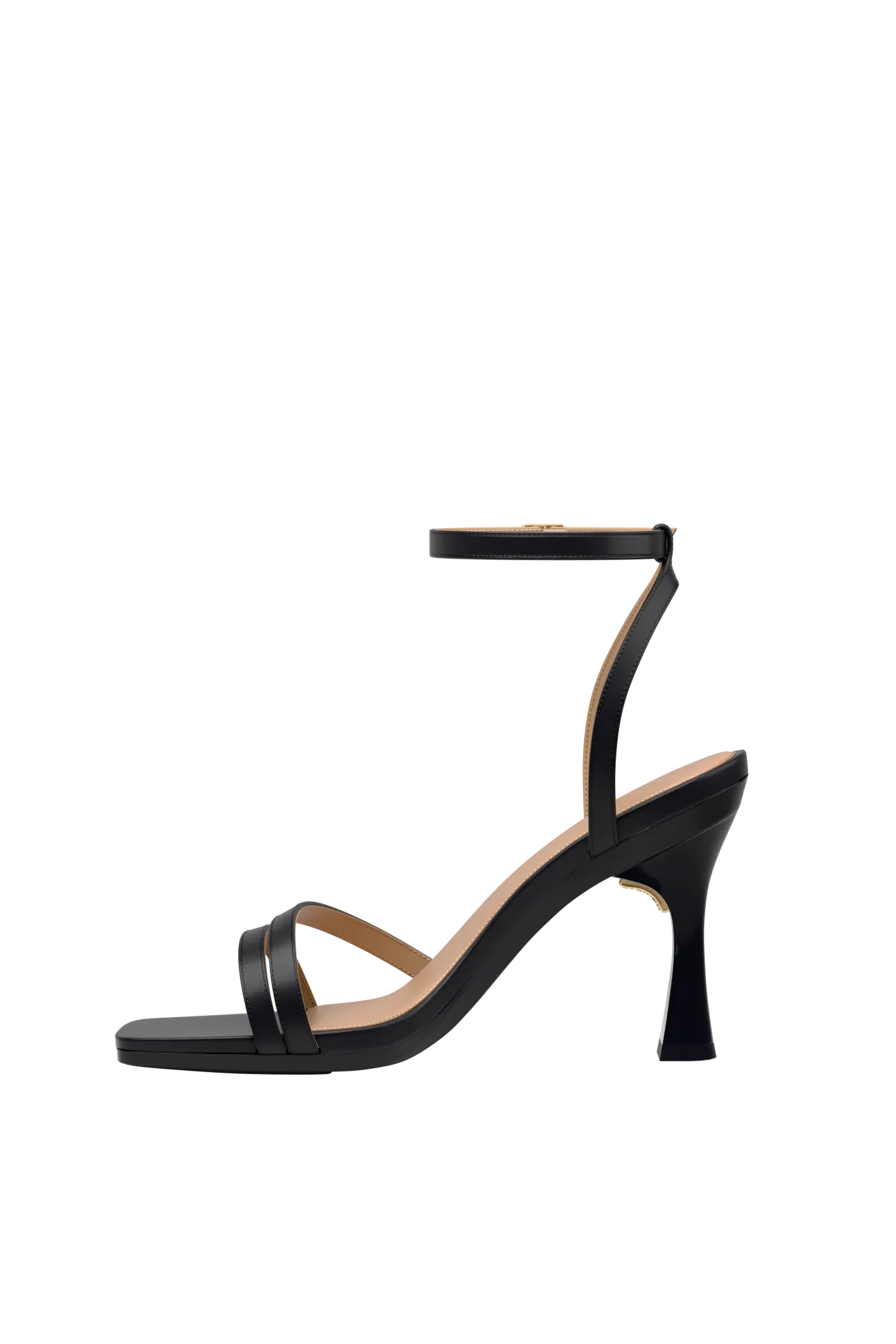 The Emmy - Coal Leather 4 Flare Stiletto