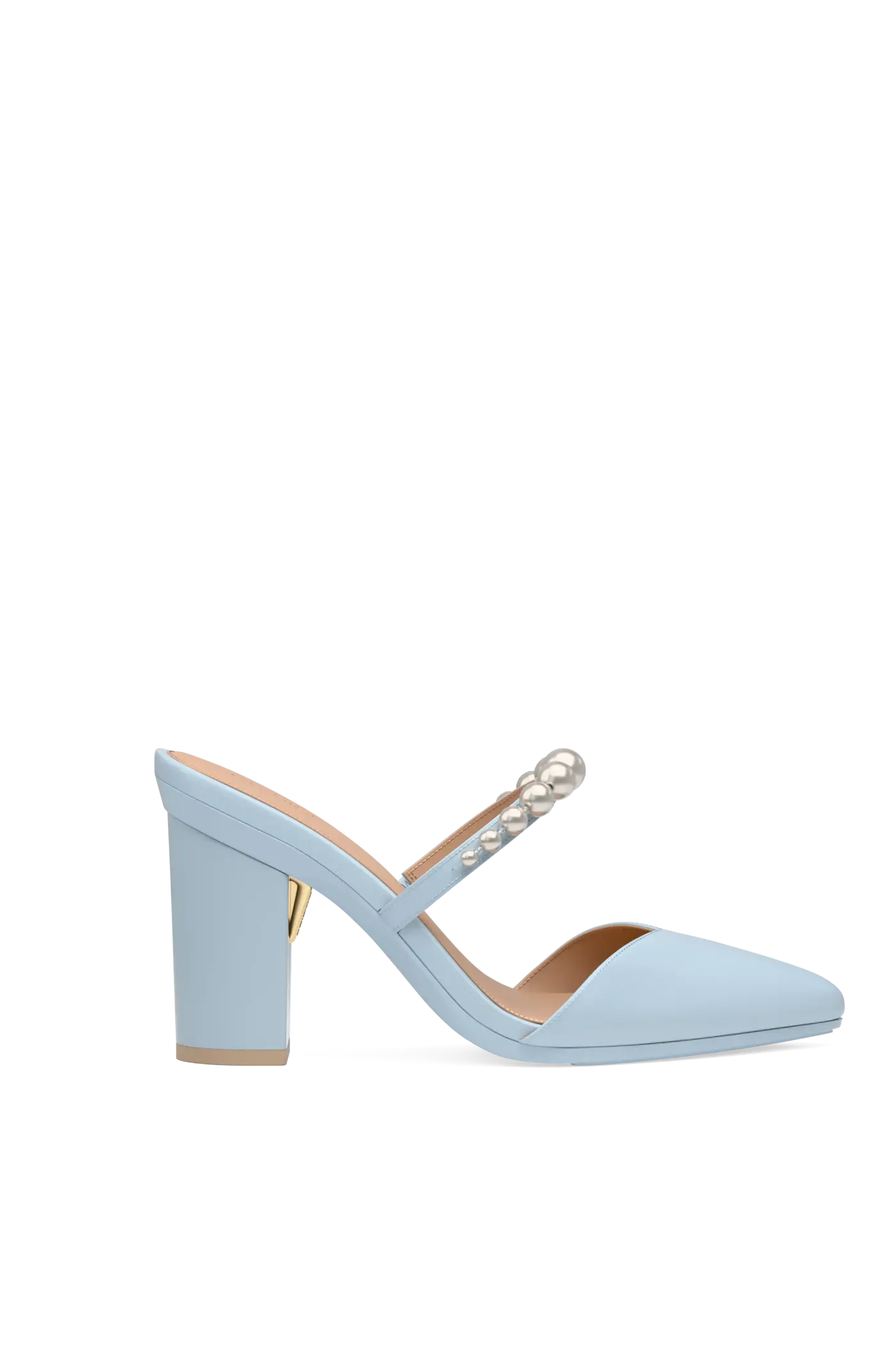 The Evelyn - Baby Blue Satin Pearl 4 Block