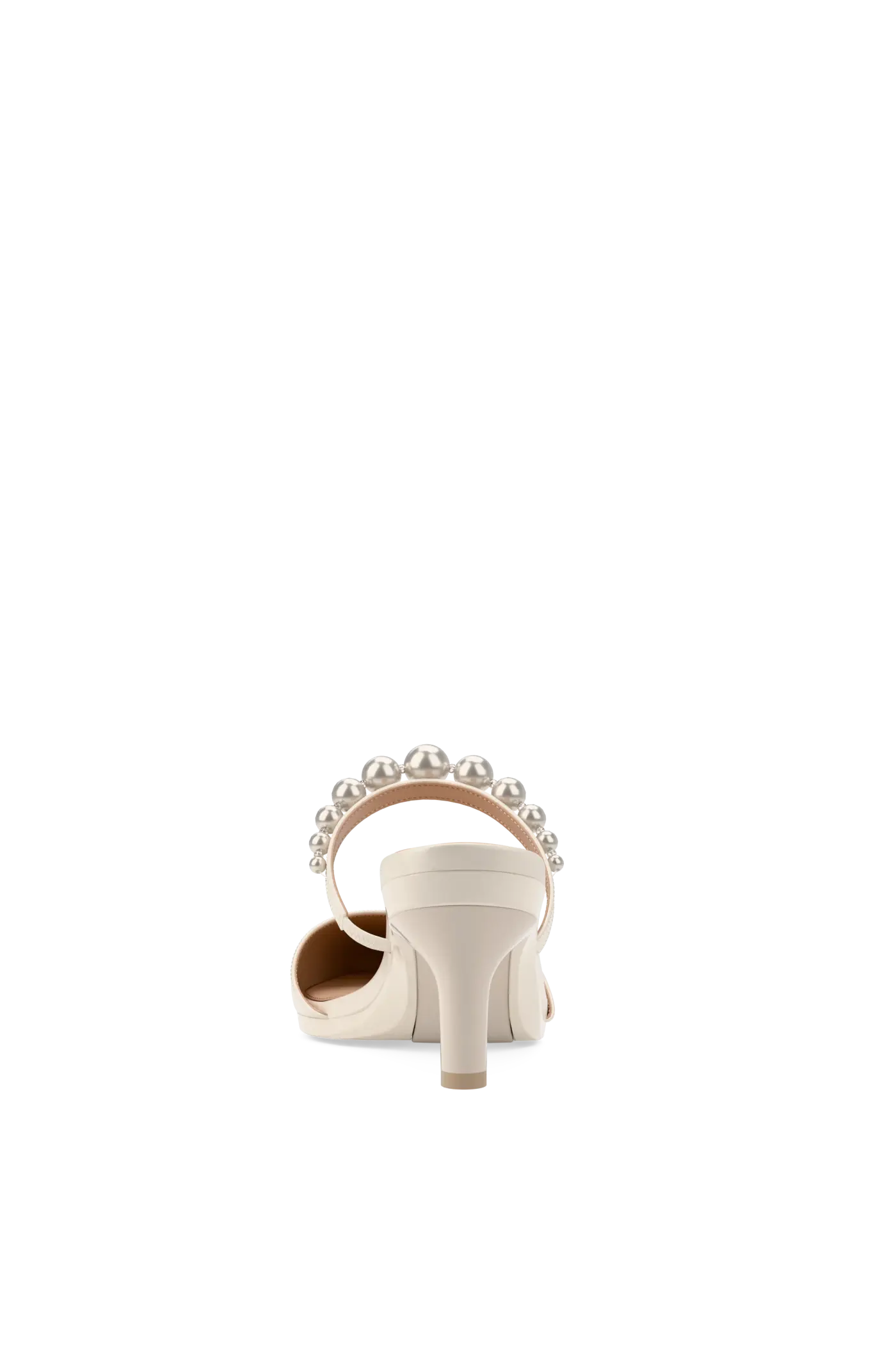 The Evelyn - Ivory Satin Pearl 3 Stiletto