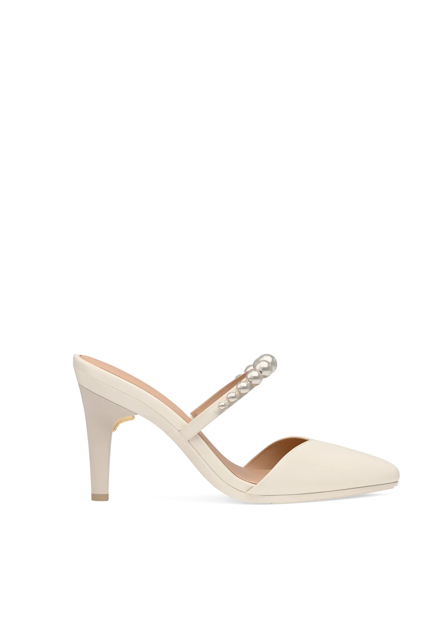 The Evelyn - Ivory Satin Pearl 4 Stiletto