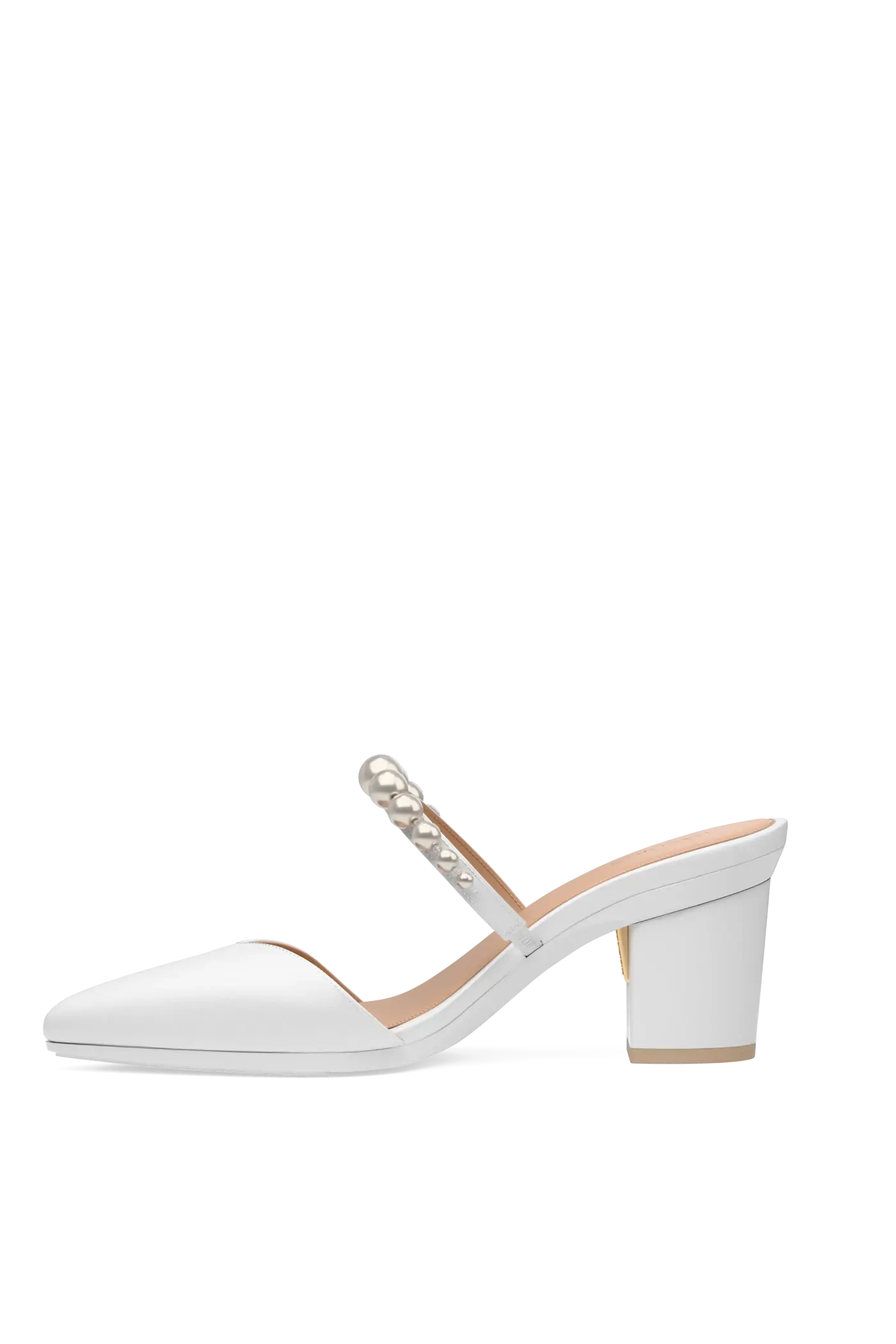 The Evelyn - White Satin Pearl 3 Block