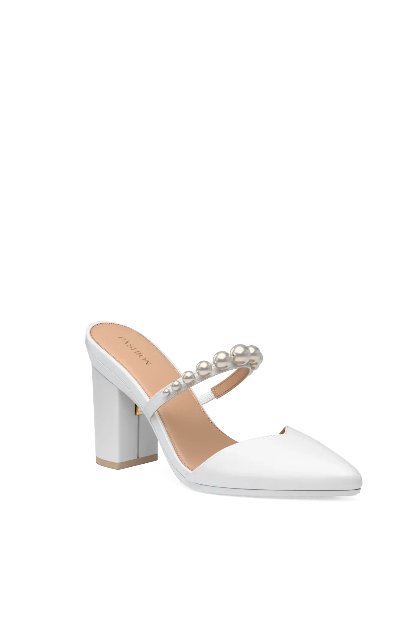 The Evelyn - White Satin Pearl 4 Block