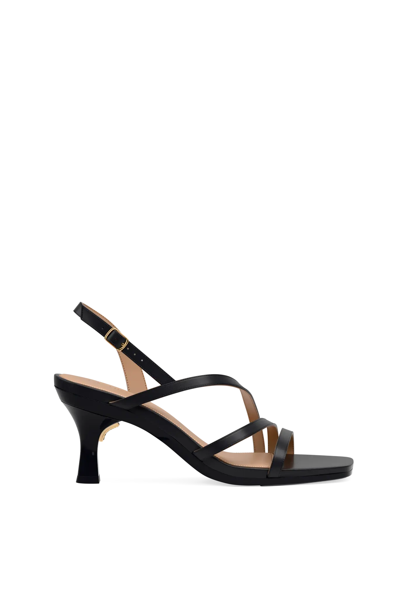 The Gia - Coal Leather 3 Flare Stiletto