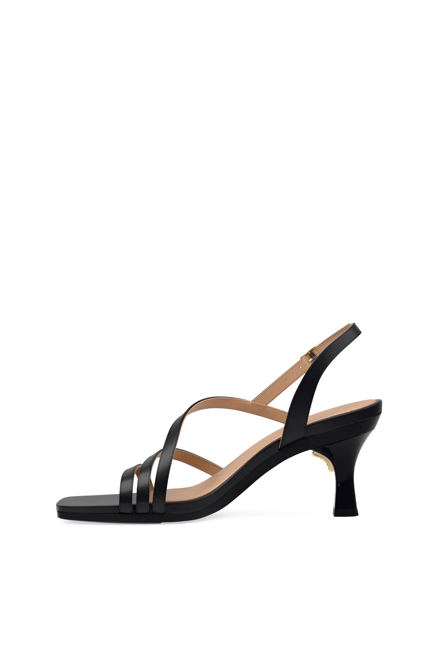 The Gia - Coal Leather 3 Flare Stiletto