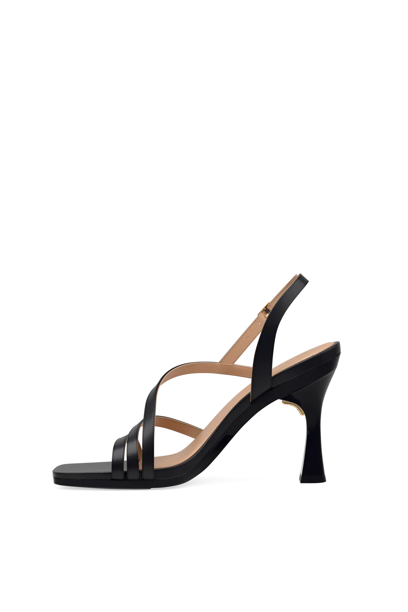 The Gia - Coal Leather 4 Flare Stiletto