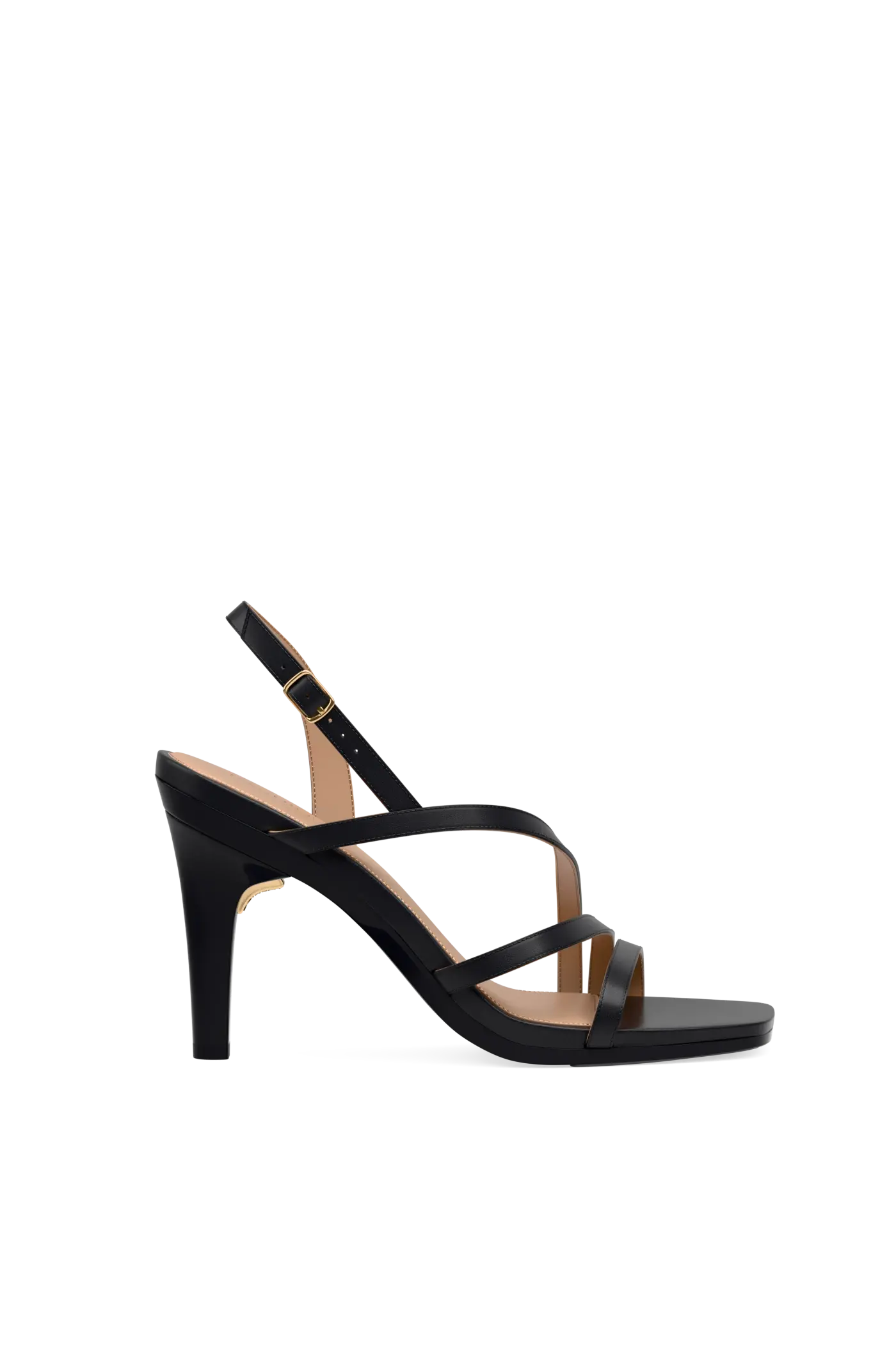 The Gia - Coal Leather 4 Stiletto
