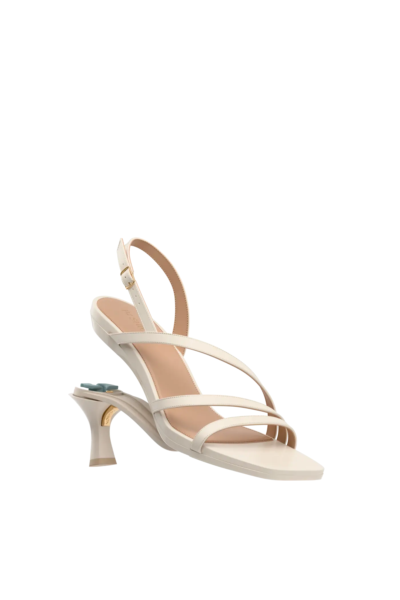 The Gia - Ivory Leather 3 Flare Stiletto