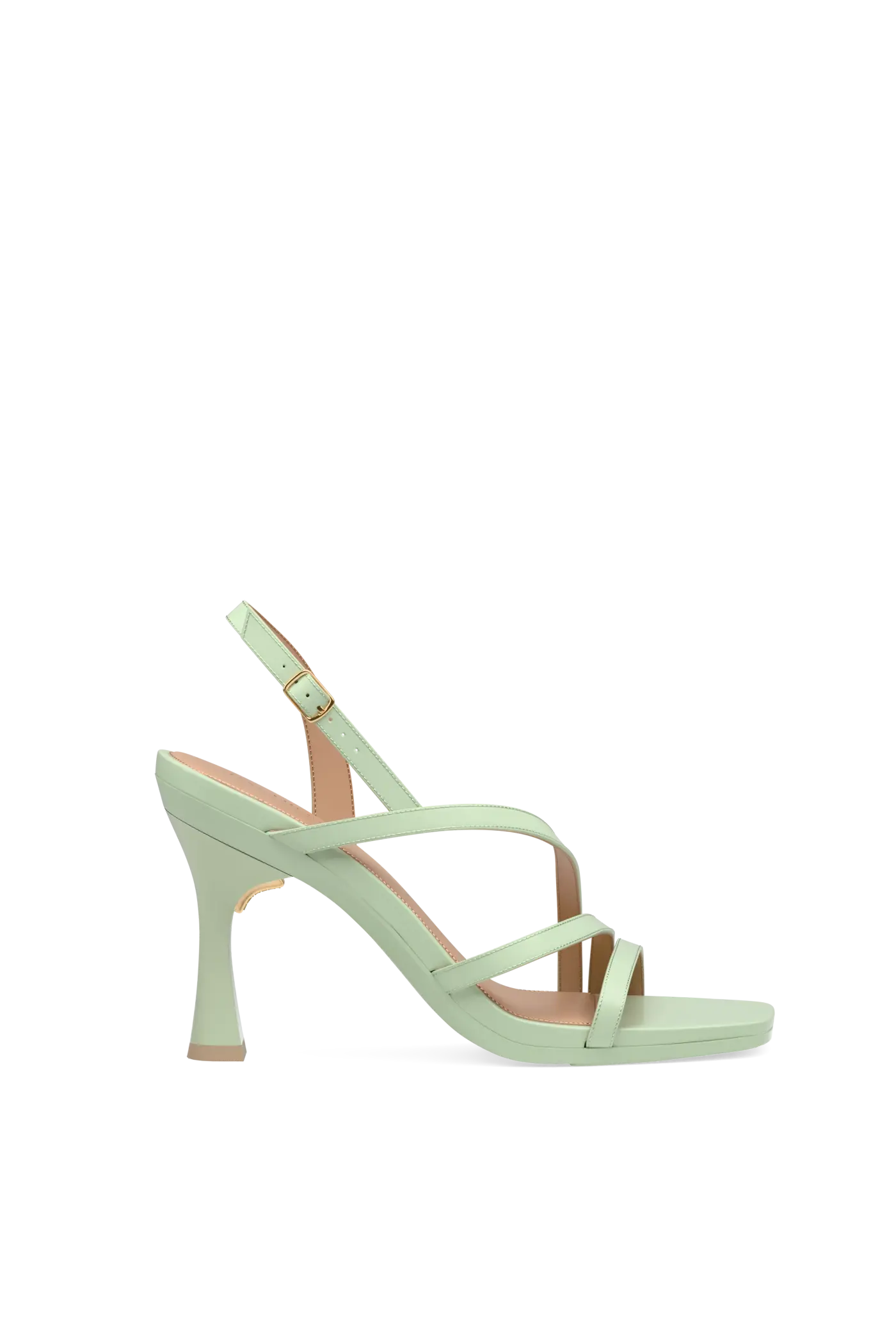 The Gia - Mint Leather 4 Flare Stiletto