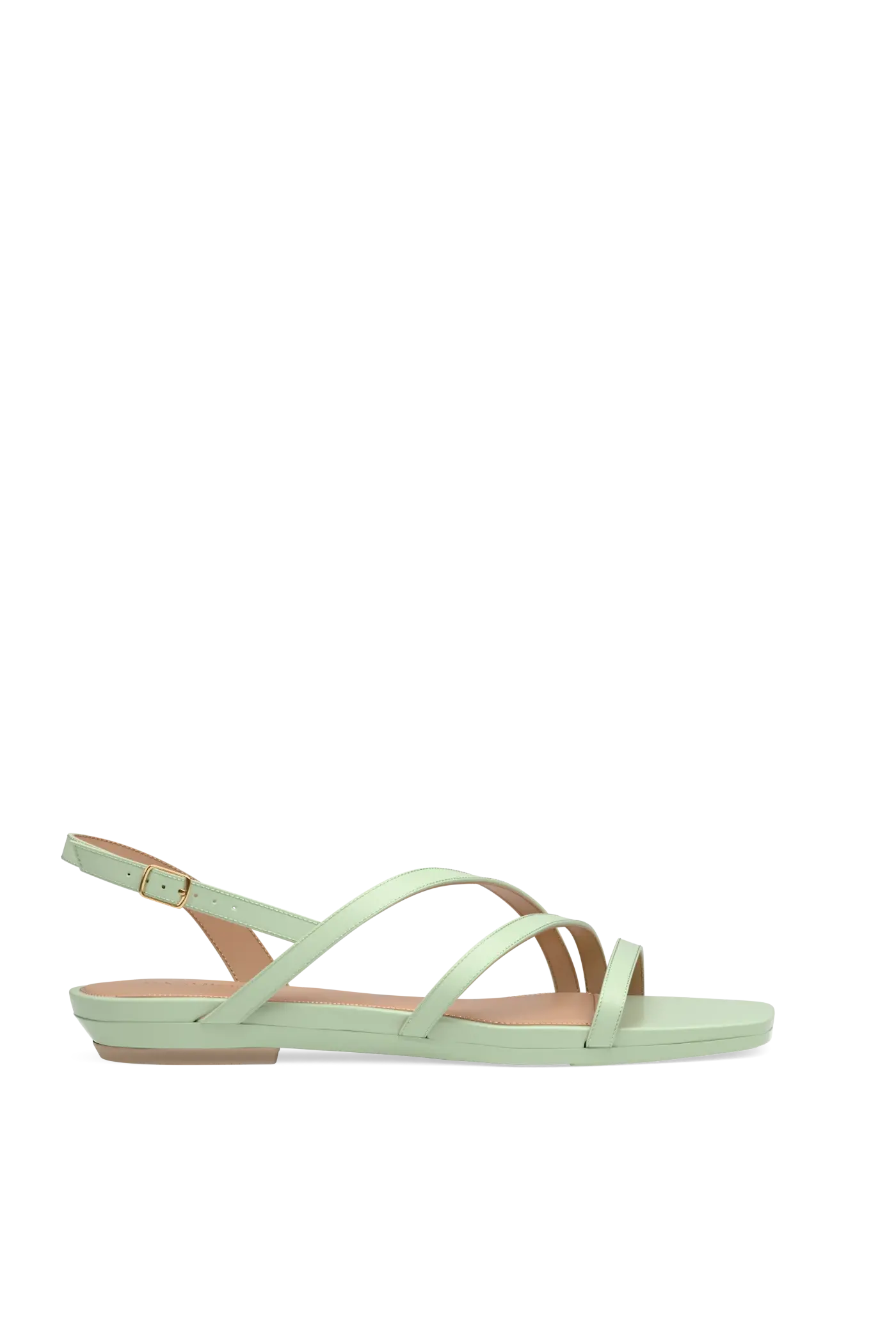 The Gia - Mint Leather Flat