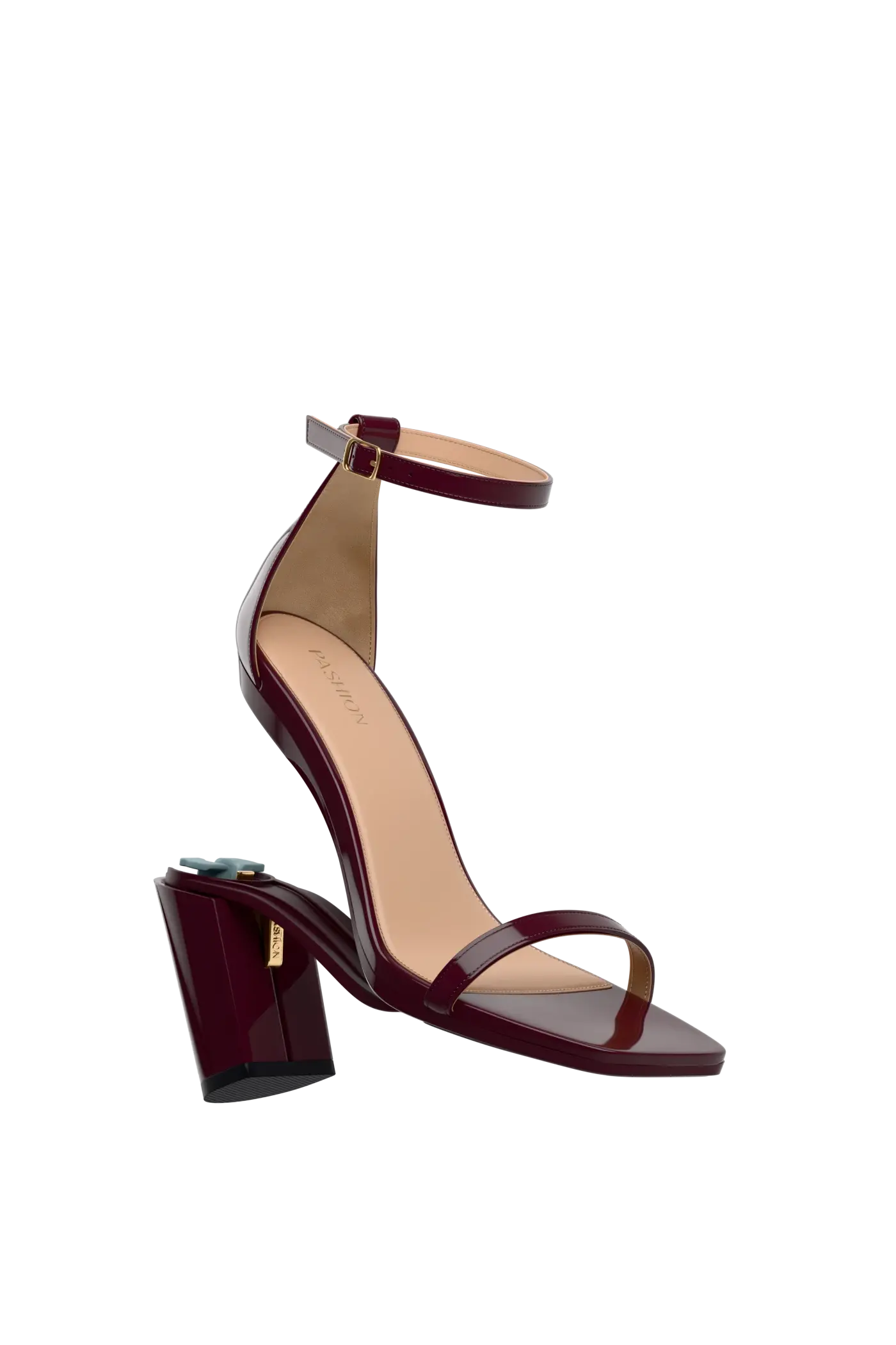 The Gigi - Cherry Mocha Patent 4 Block