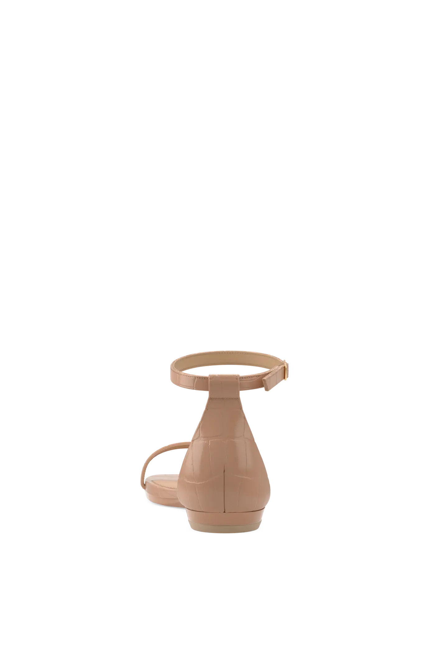 The Gigi - Latte Crocodile Flat