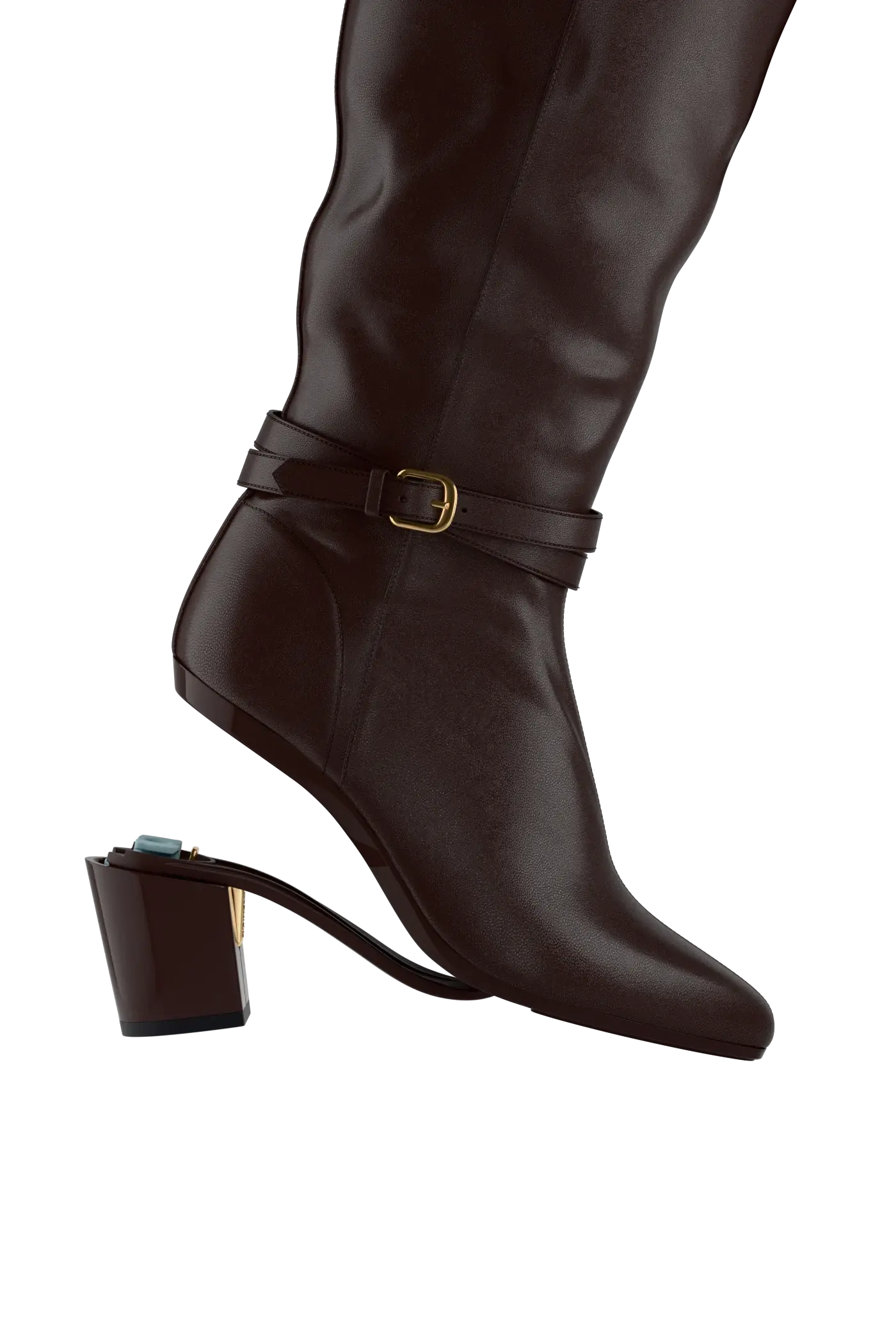 The Harper Boot - Chocolate Leather 3 Block