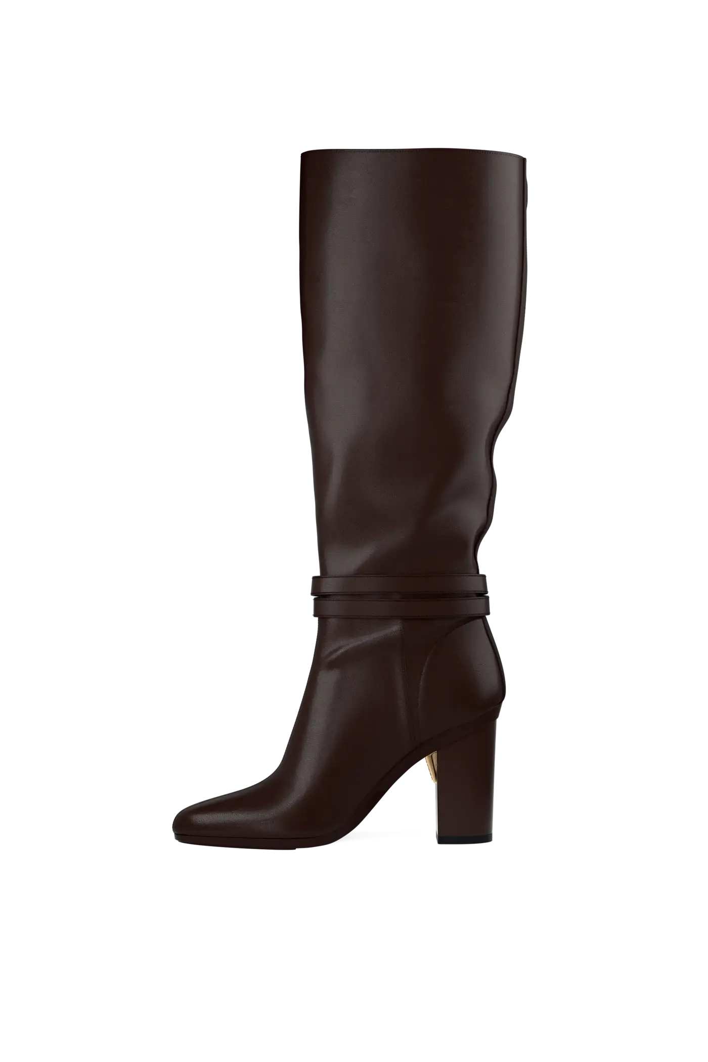 The Harper Boot - Chocolate Leather 4 Block