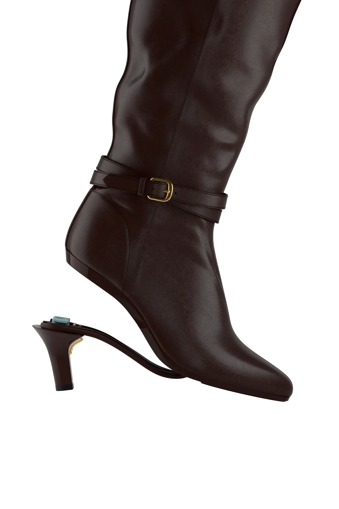 The Harper Boot - Chocolate Leather 3 Stiletto