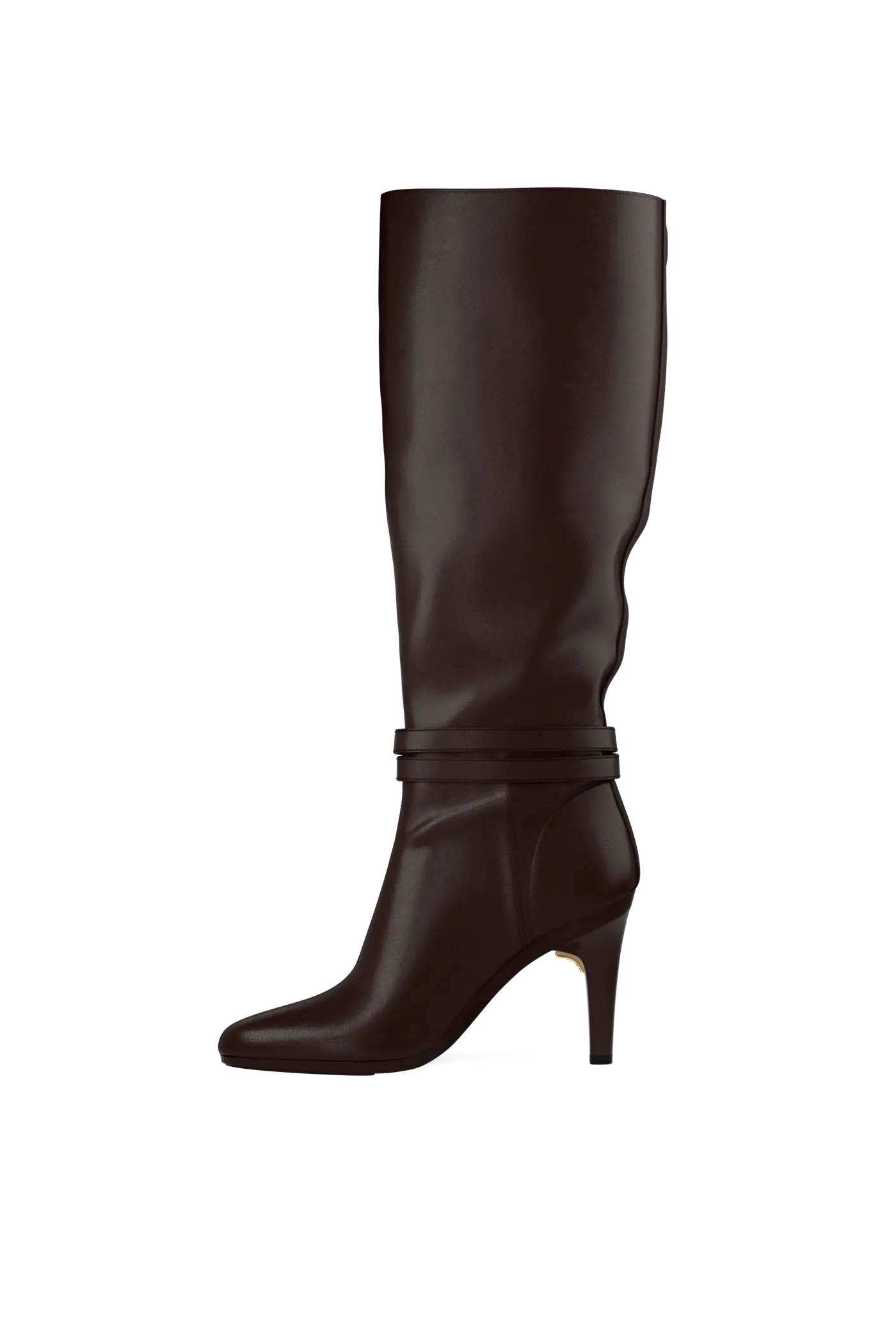 The Harper Boot - Chocolate Leather 4 Stiletto