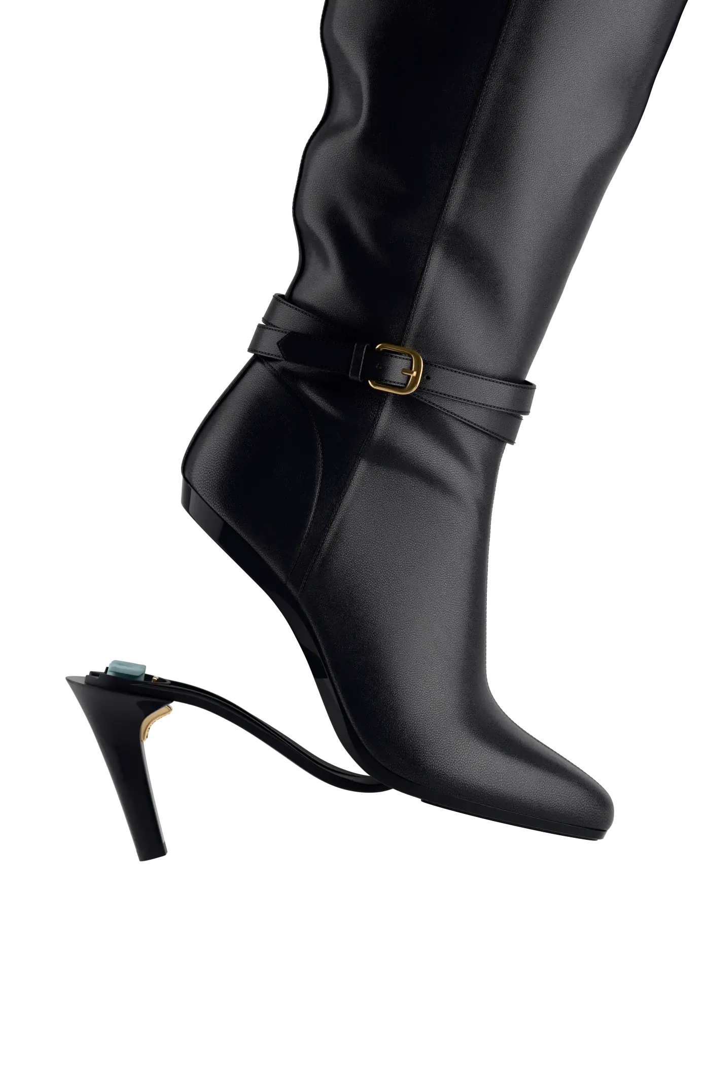 The Harper Boot - Coal Leather Flat