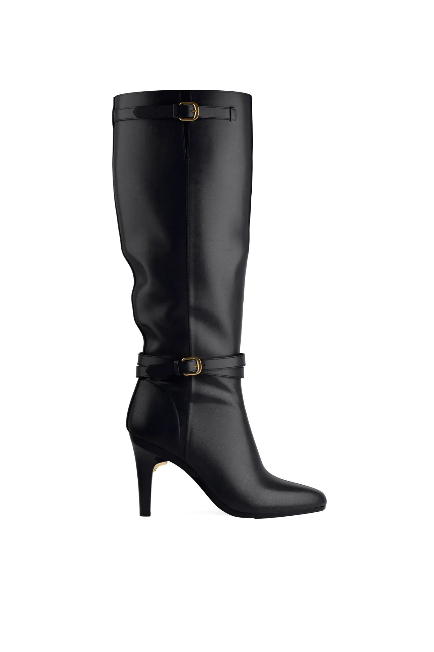 The Harper Boot - Coal Leather 4 Stiletto