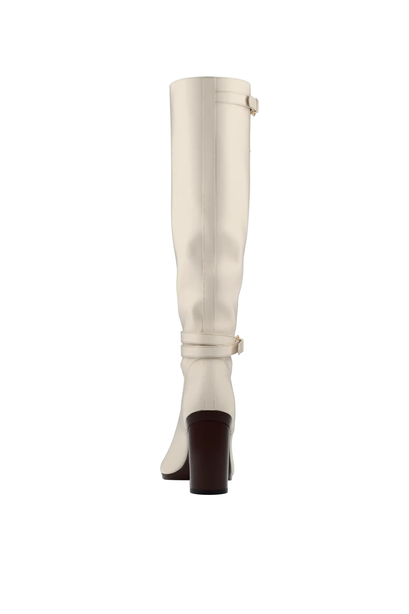 The Harper Boot - Ivory Leather 4 Block