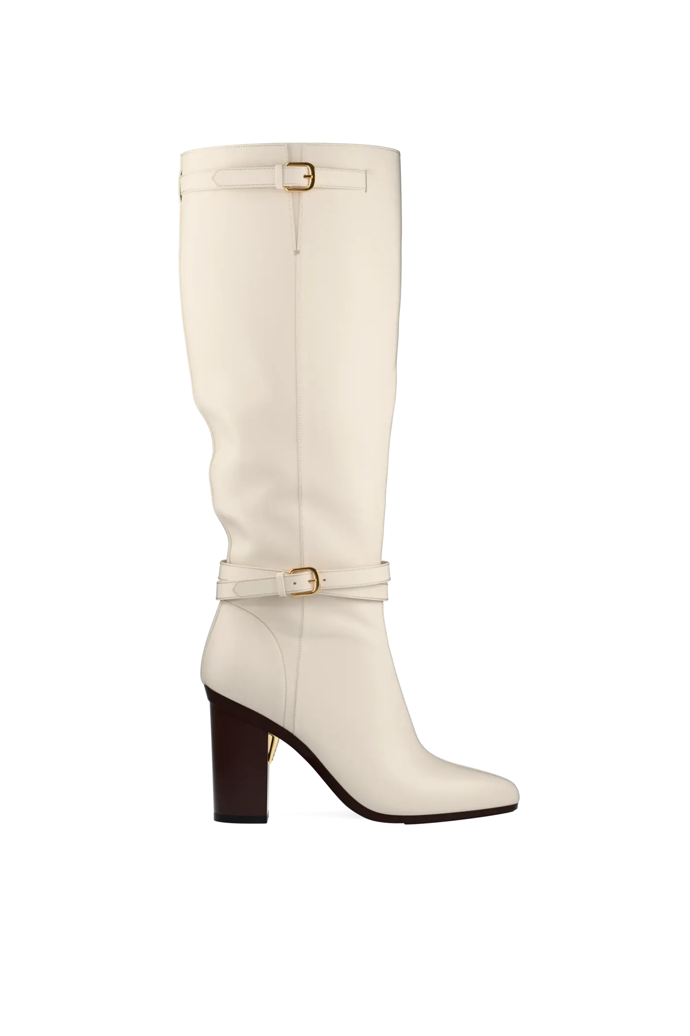 The Harper Boot - Ivory Leather 4 Block