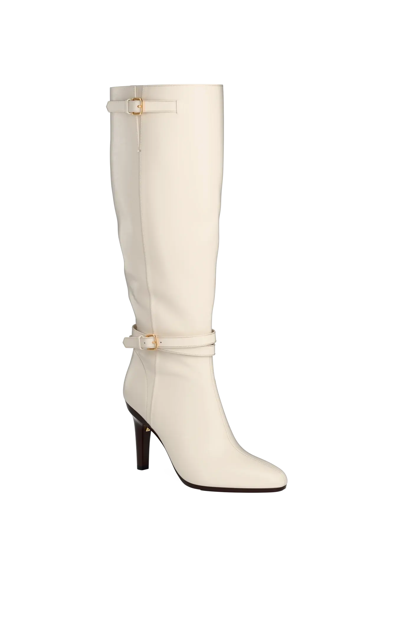 The Harper Boot - Ivory Leather 4 Stiletto