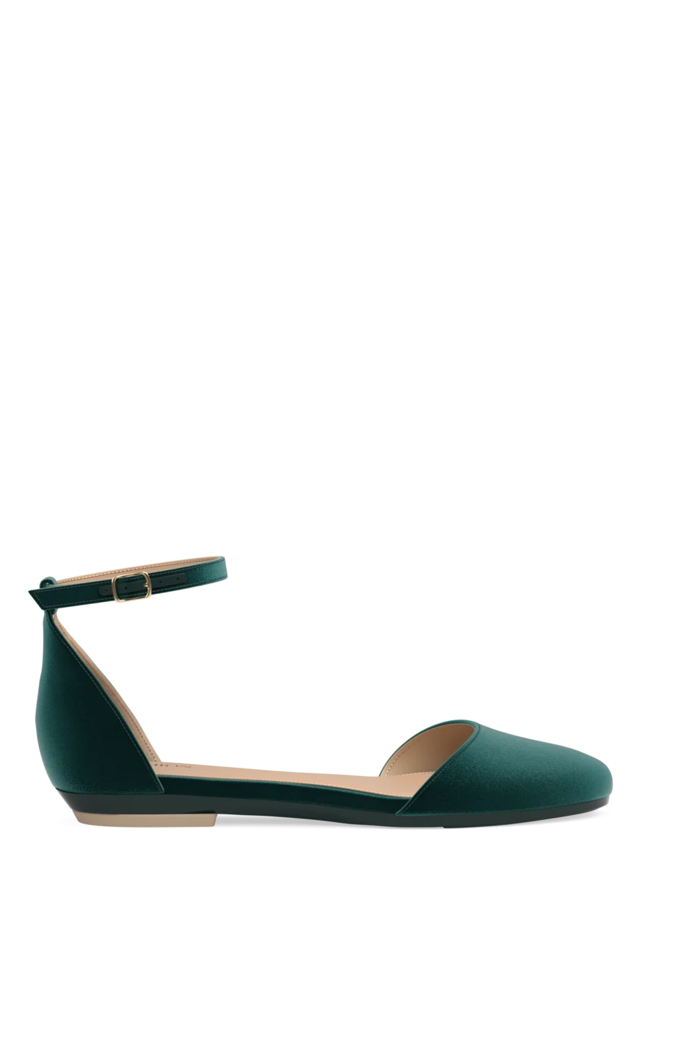 The Jocelyn - Forest Velvet Flat - Final Sale