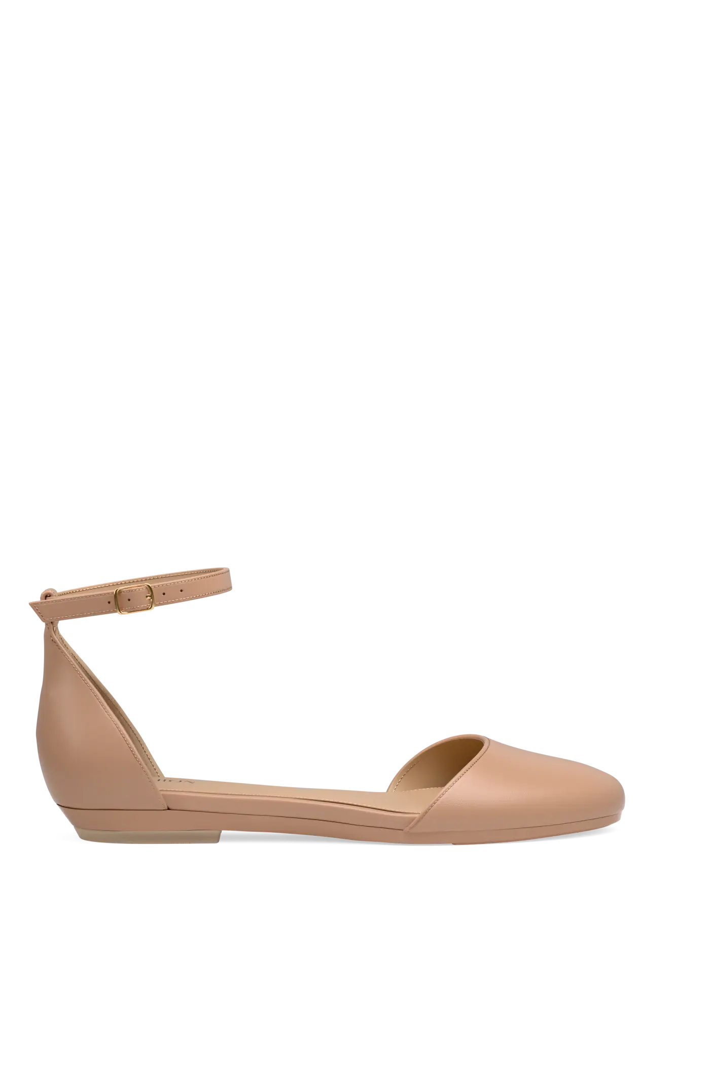 The Jocelyn - Latte Leather Flat - FINAL SALE