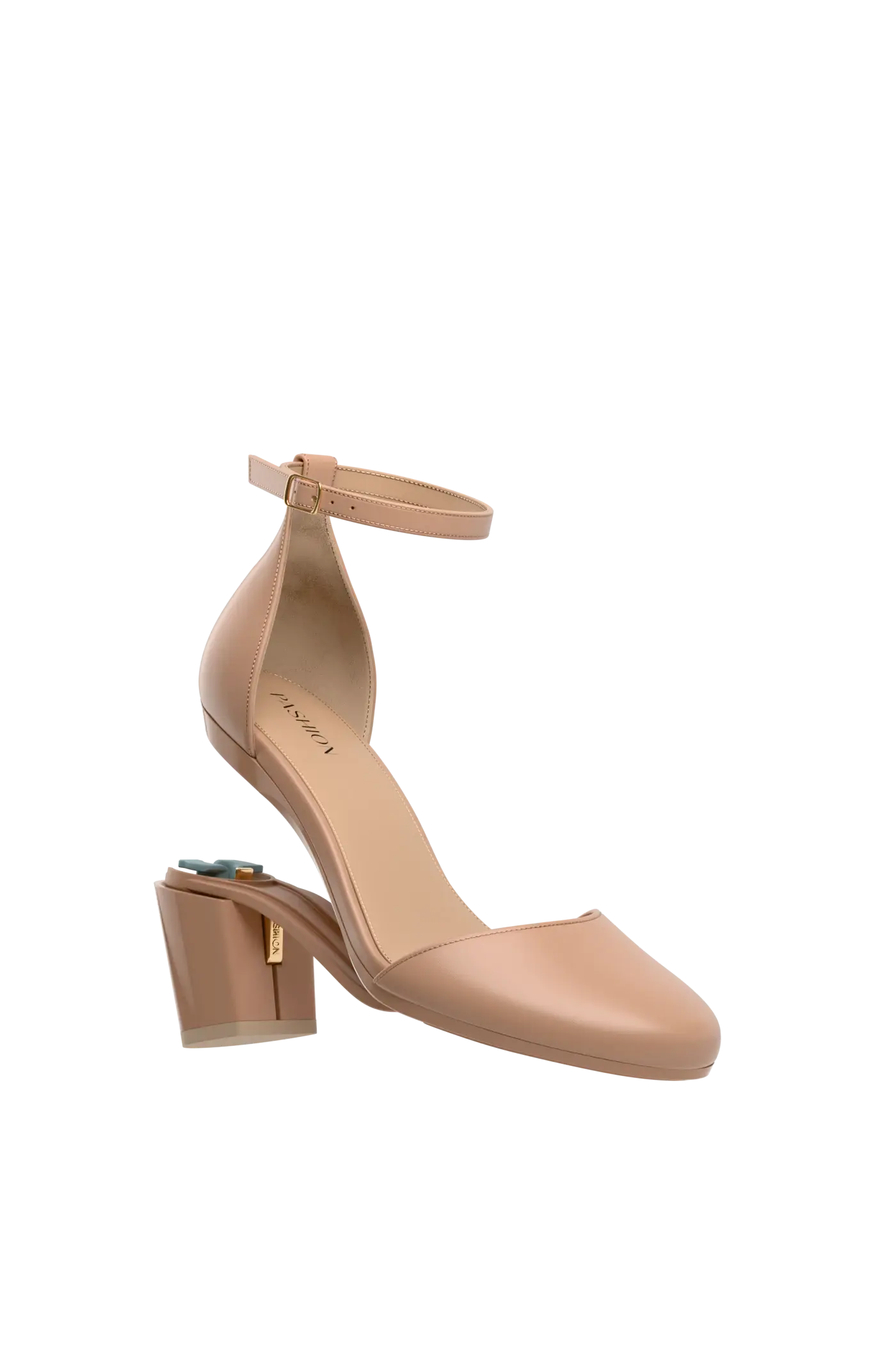 The Jocelyn - Latte Leather 3 Block - FINAL SALE