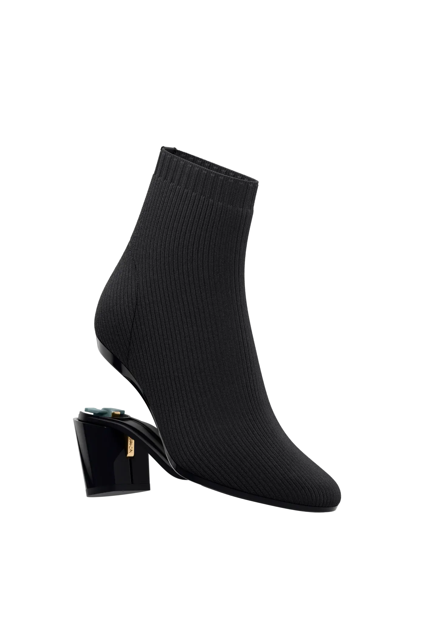 The Josie Bootie - Coal Knit 3 Block - Final Sale