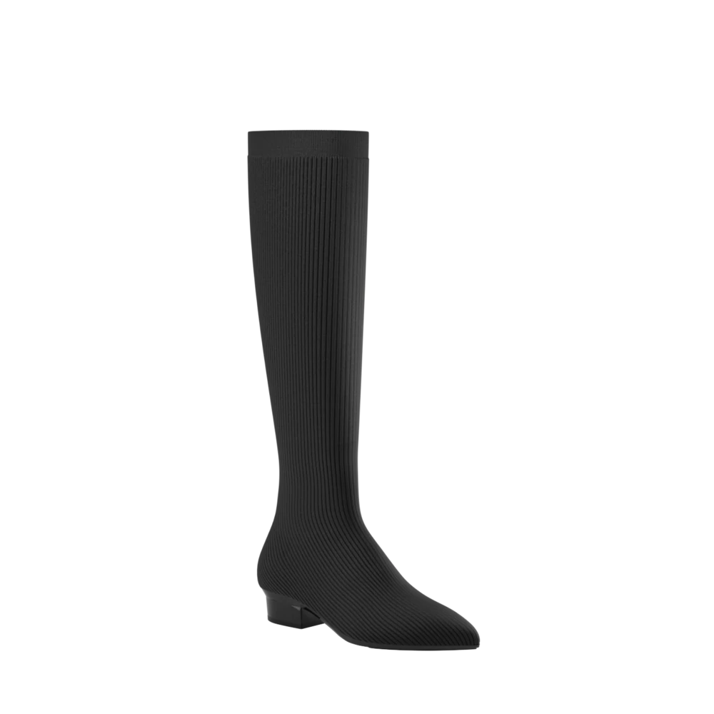 The Knee High Boot Coal Knit Stiletto Heel Kit 3 Coal