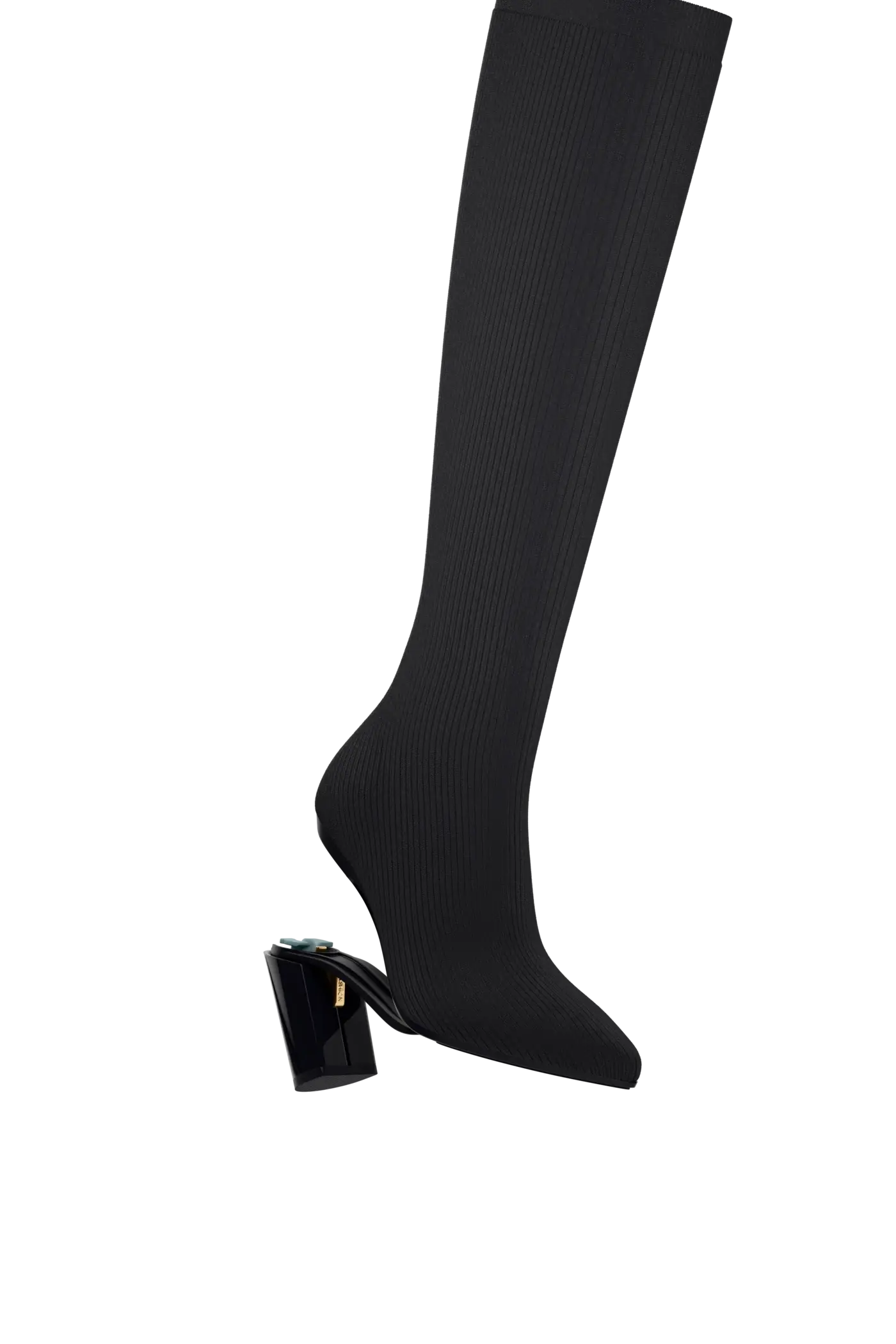 The Knee High Boot - Coal Knit 4 Block - FINAL SALE