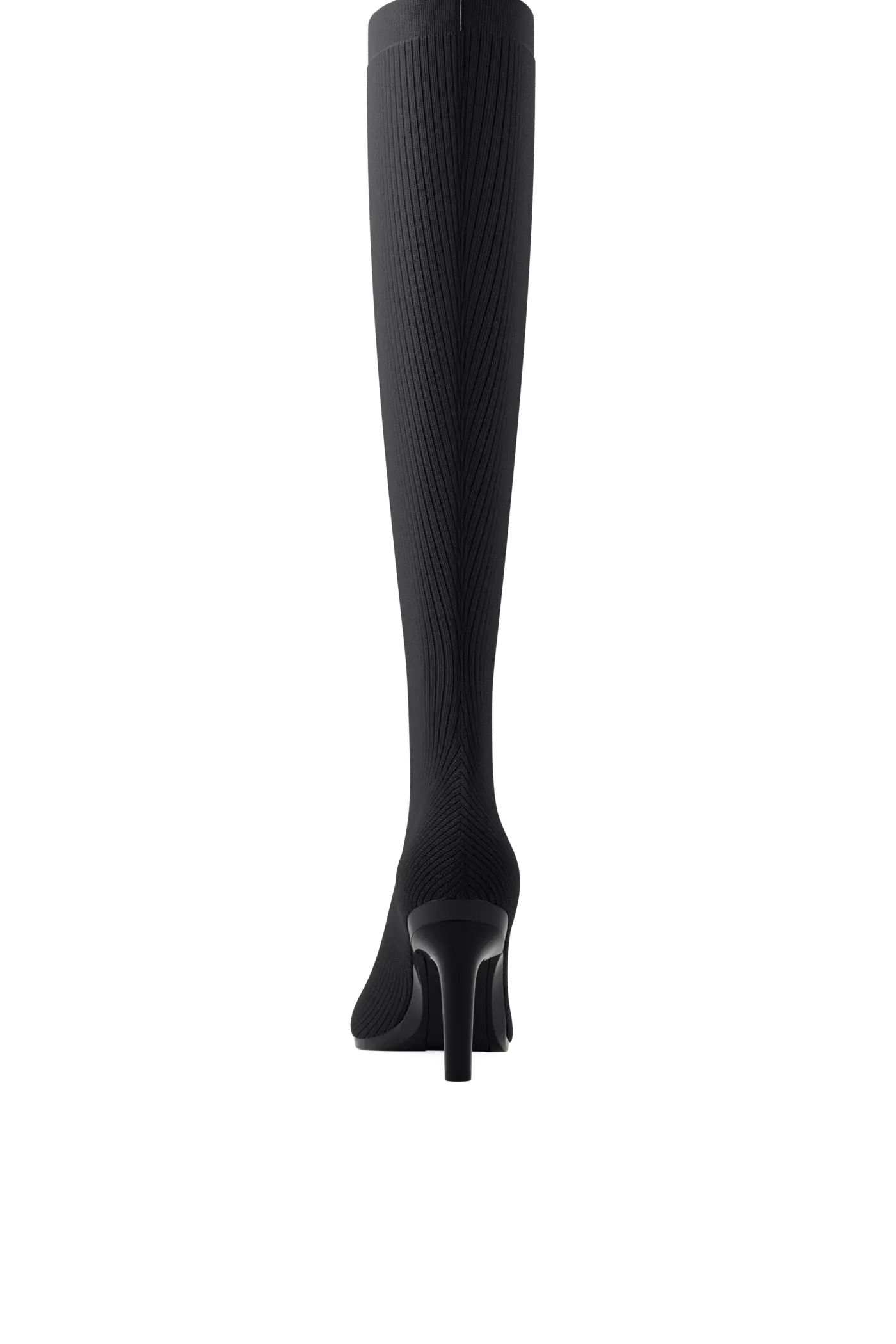 The Knee High Boot - Coal Knit 4 Stiletto - FINAL SALE