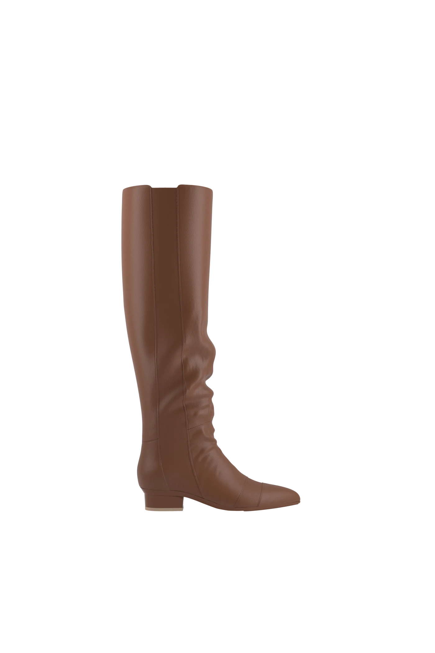The Knee High Boot - Walnut Leather - FINAL SALE