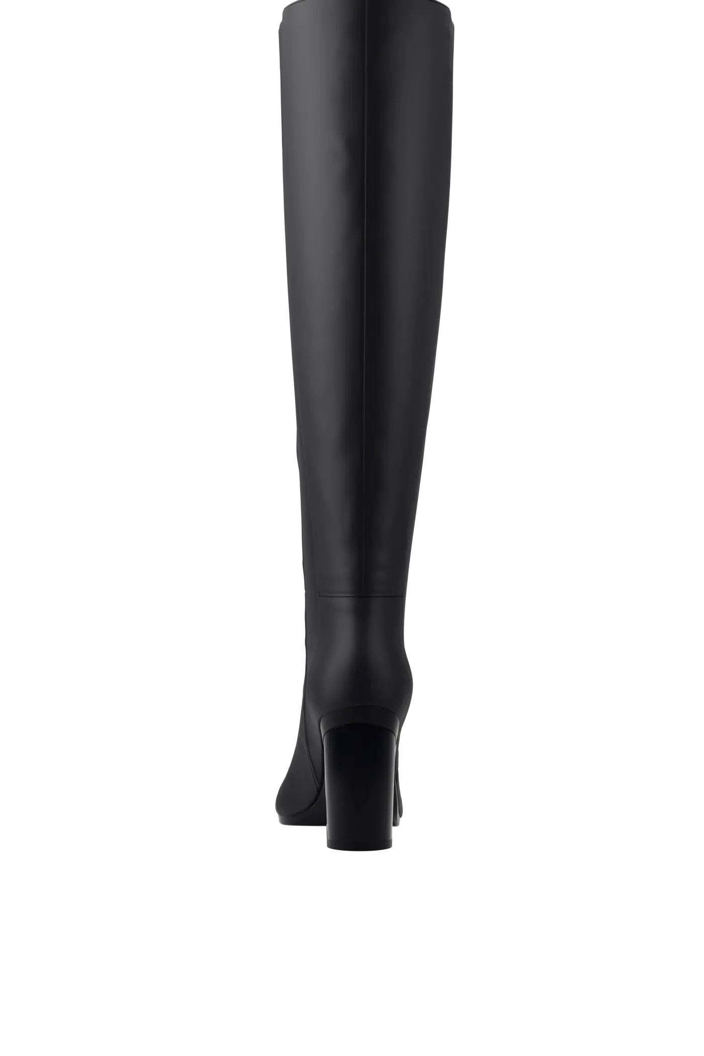 The Knee High Boot - Coal Leather 4 Block - FINAL SALE