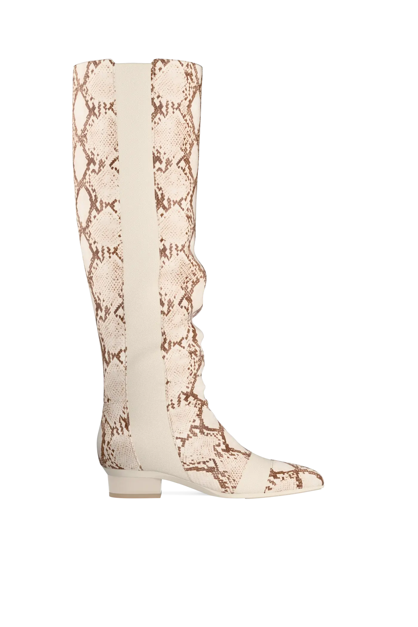 The Knee High Boot - Ivory Snakeskin - FINAL SALE