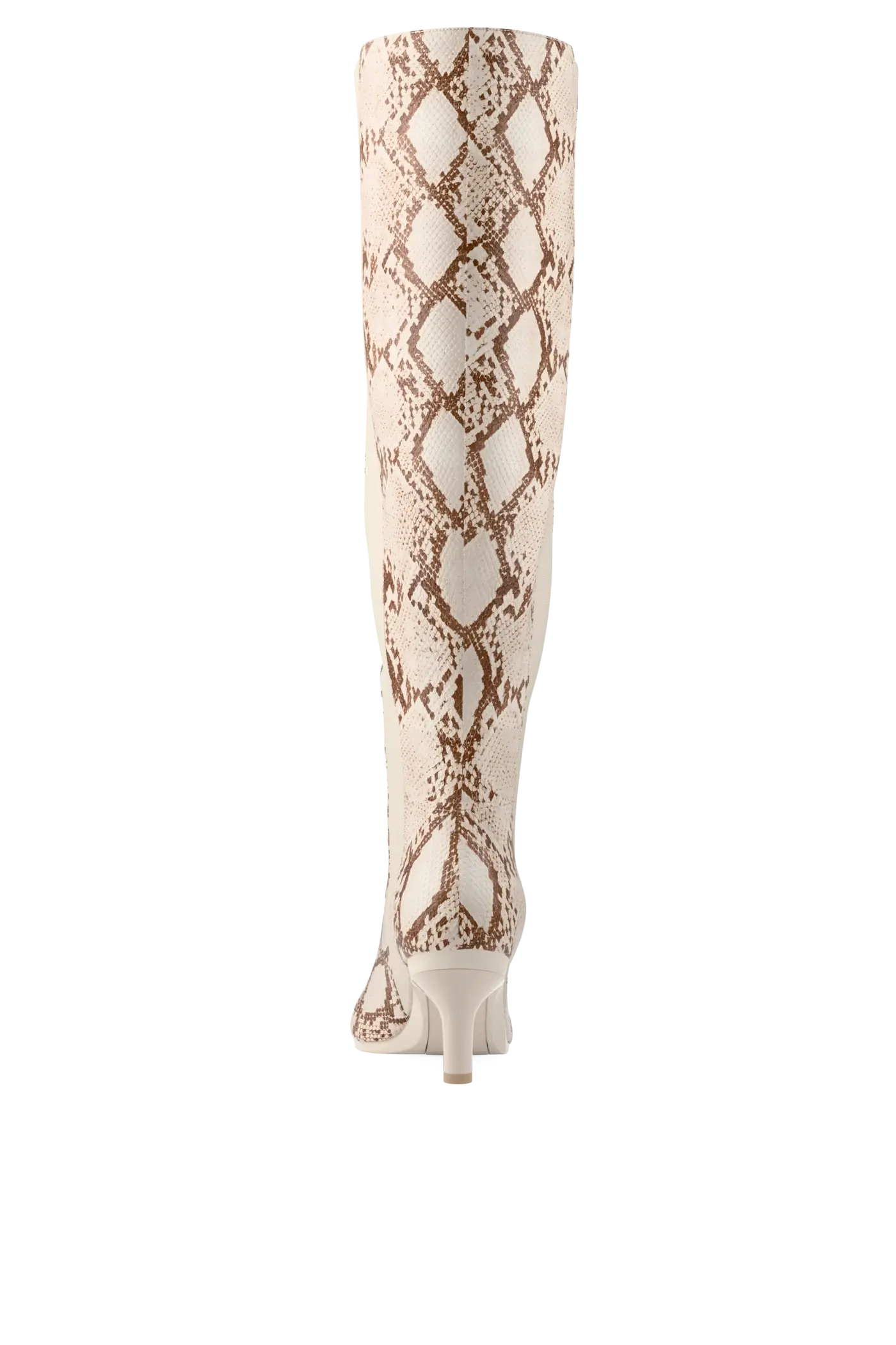 The Knee High Boot - Ivory Snakeskin 3 Stiletto - FINAL SALE