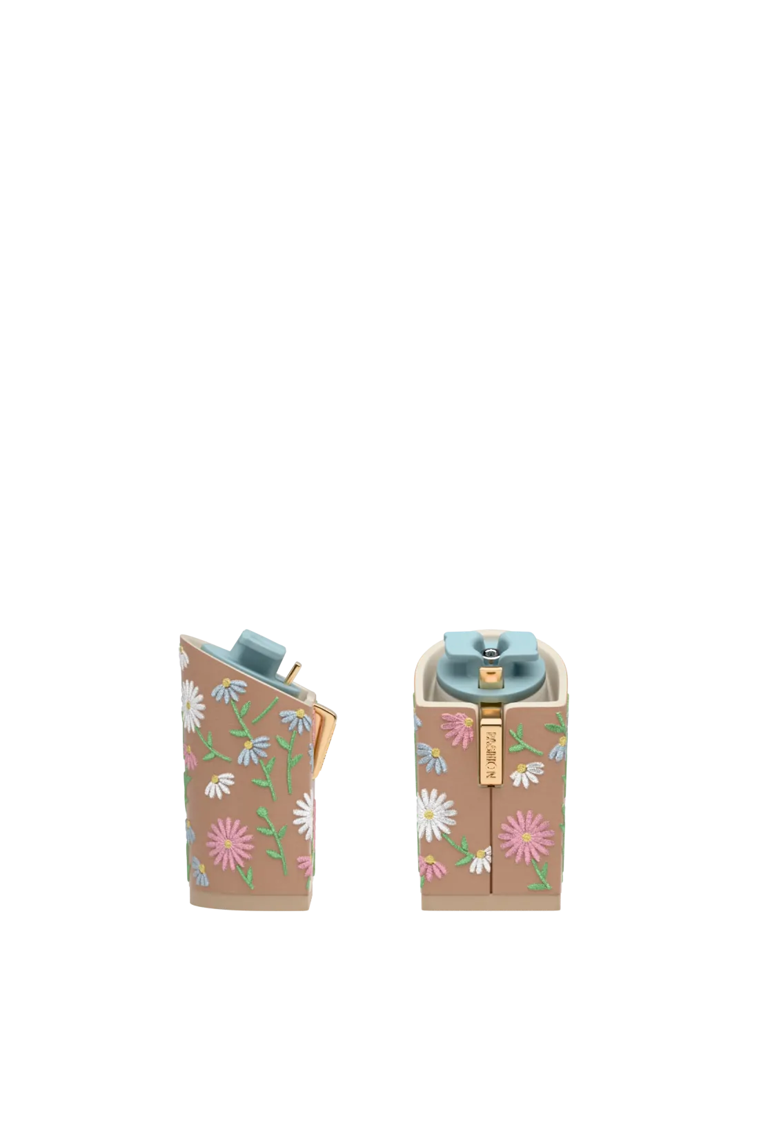 Block Heel Kit 4 Latte Daisy Embroidery