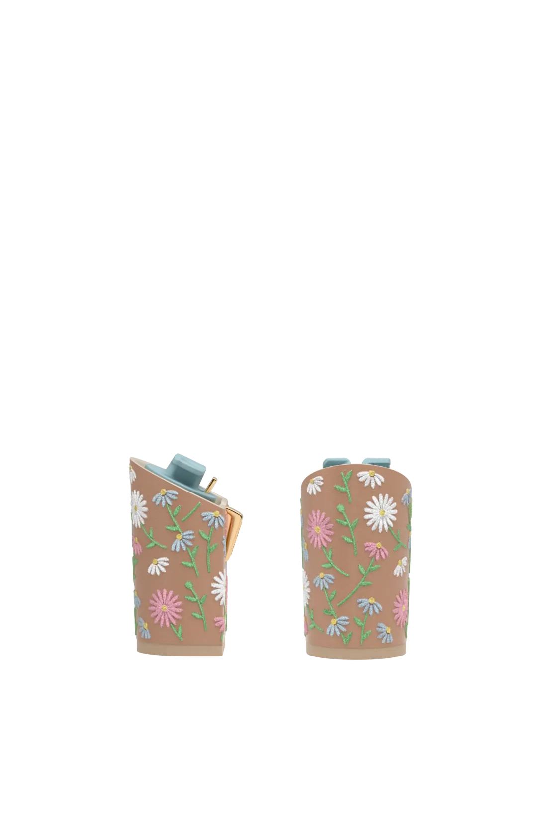 Block Heel Kit 4 Latte Daisy Embroidery