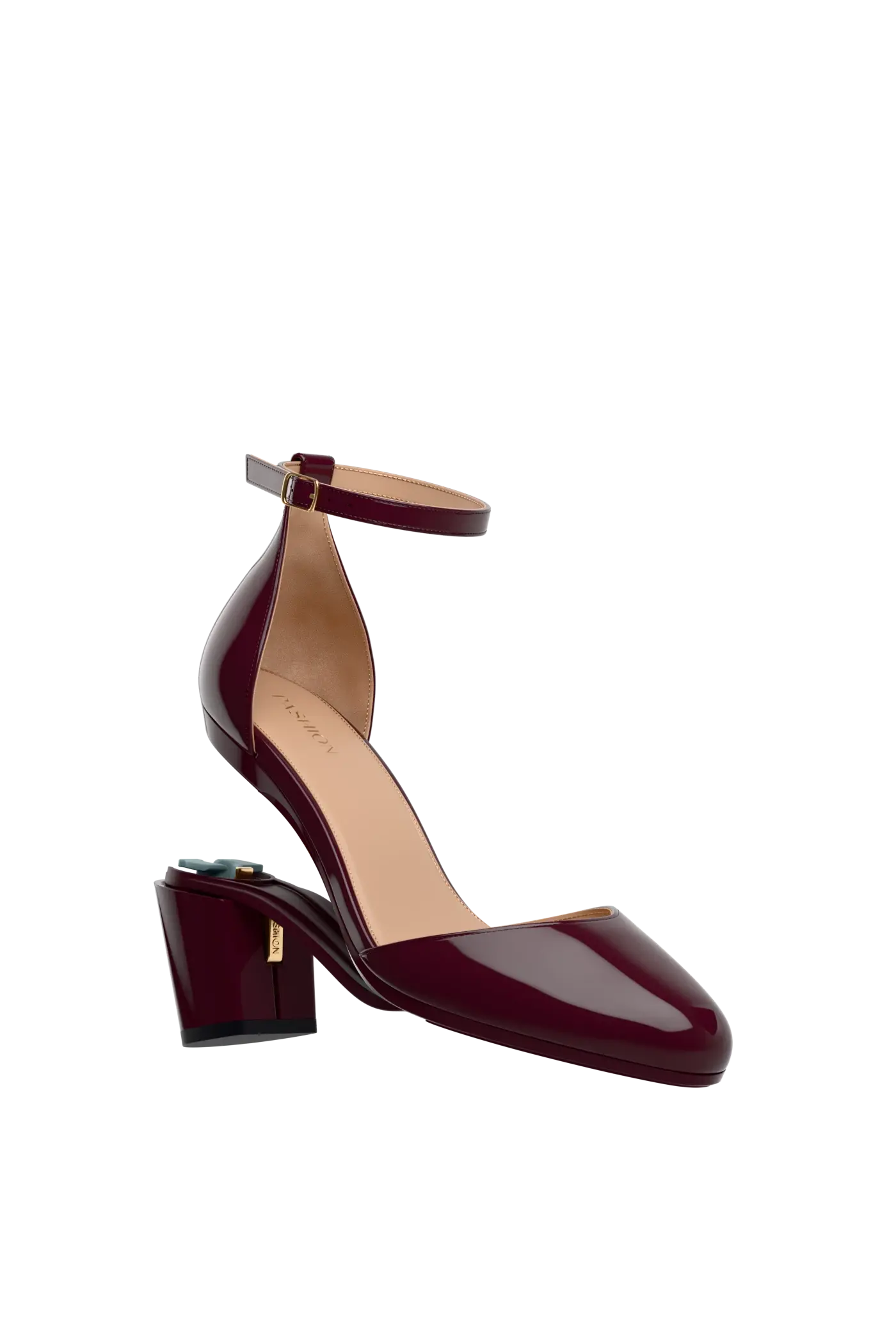 The Margot - Cherry Mocha Patent 3 Block