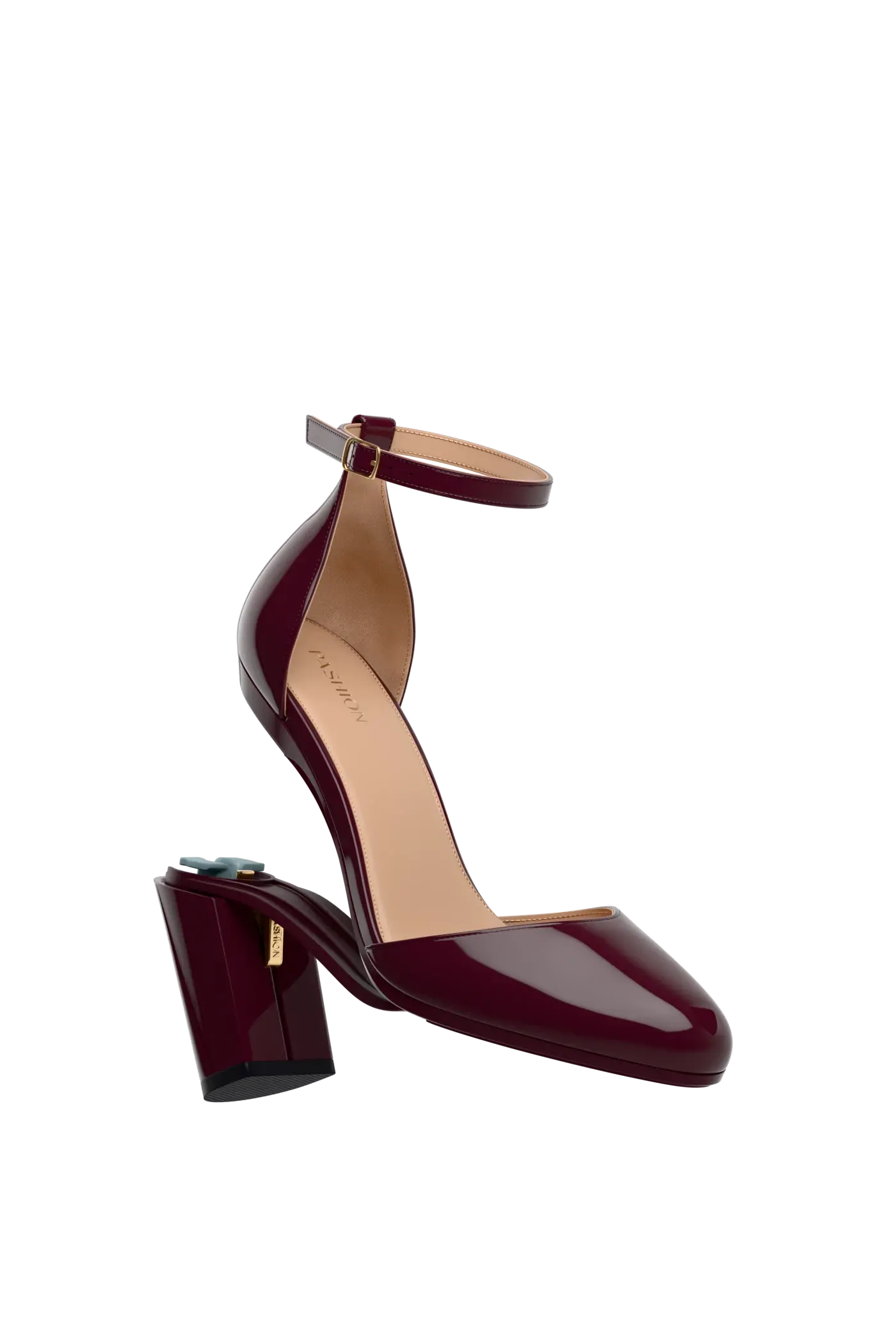 The Margot - Cherry Mocha Patent 4 Block