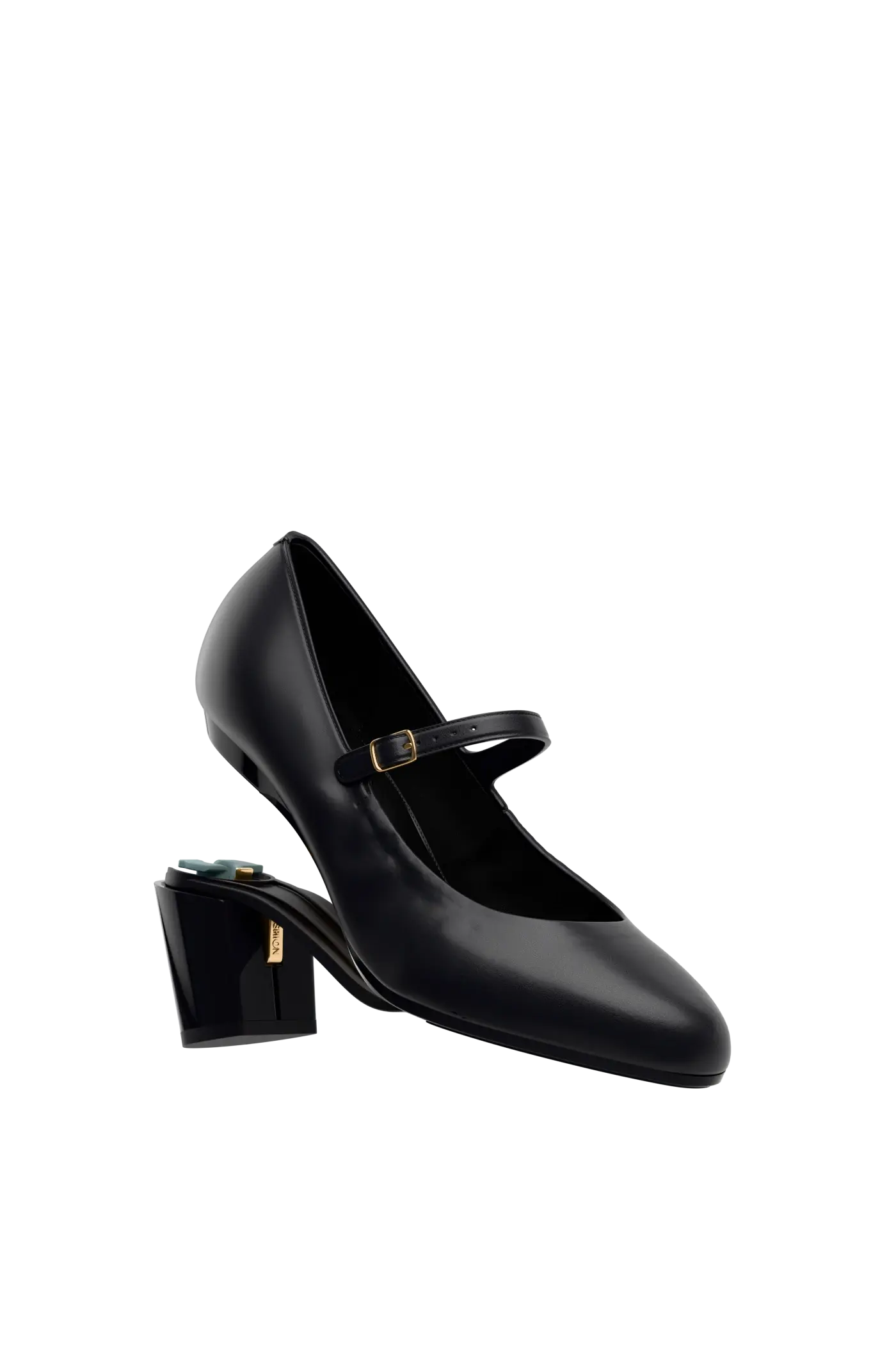 The Mary - Coal Leather 3 Block