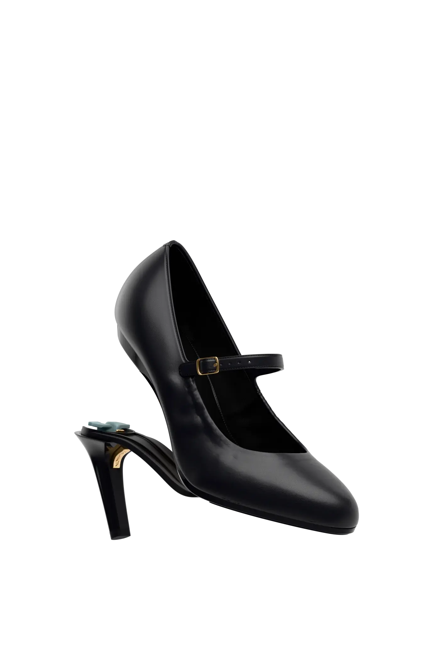 The Mary - Coal Leather 4 Stiletto
