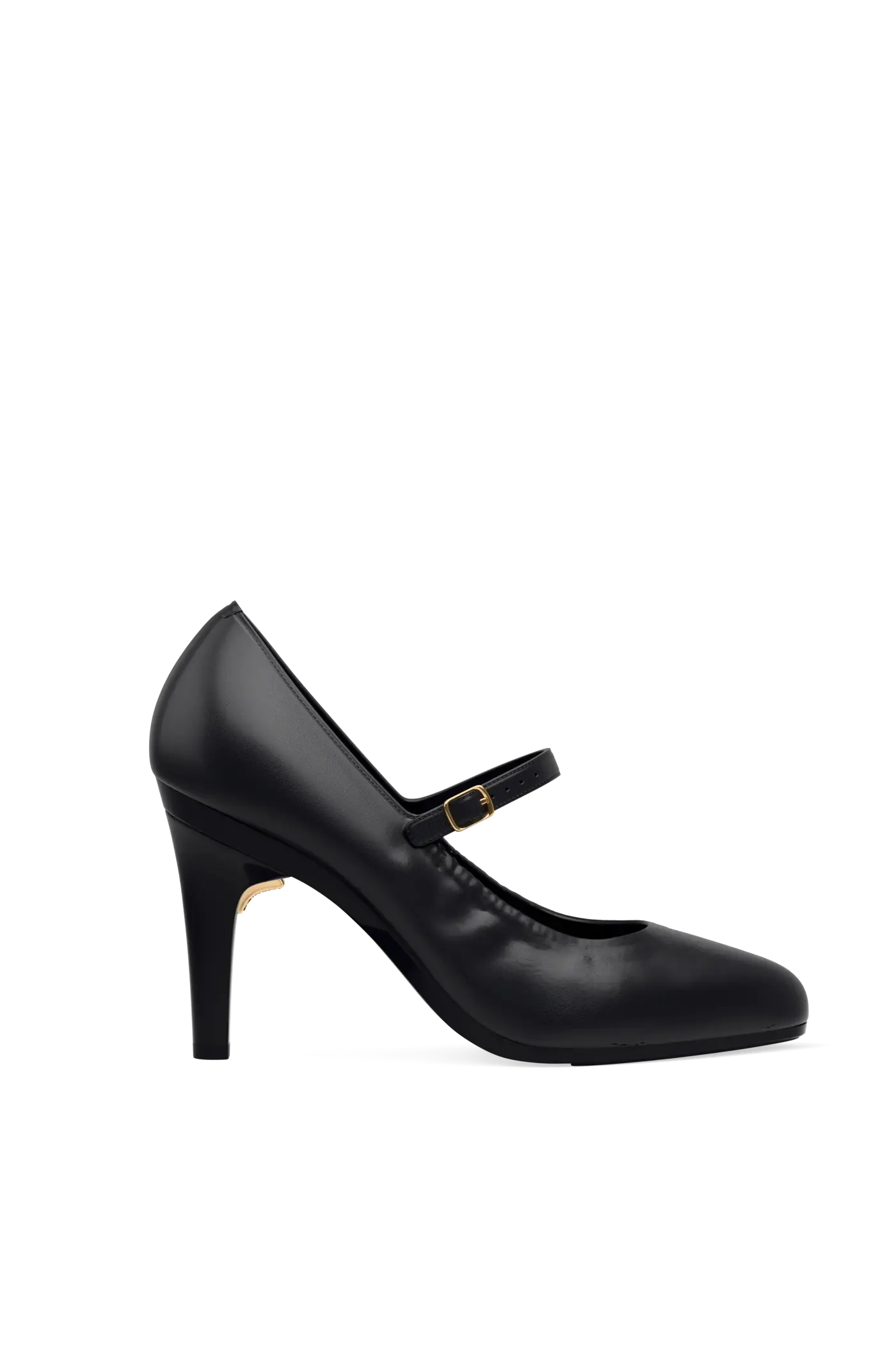 The Mary - Coal Leather 4 Stiletto