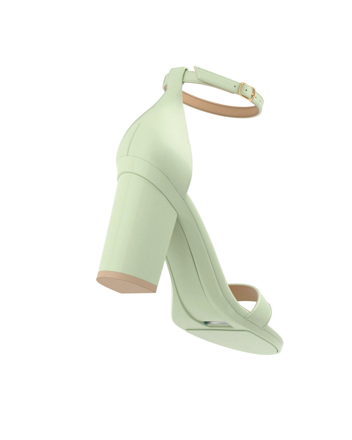 Stelo - Mint, alternate view. Pashion convertible heels go from heel to flat and are customizable with interchangeable heel kits.