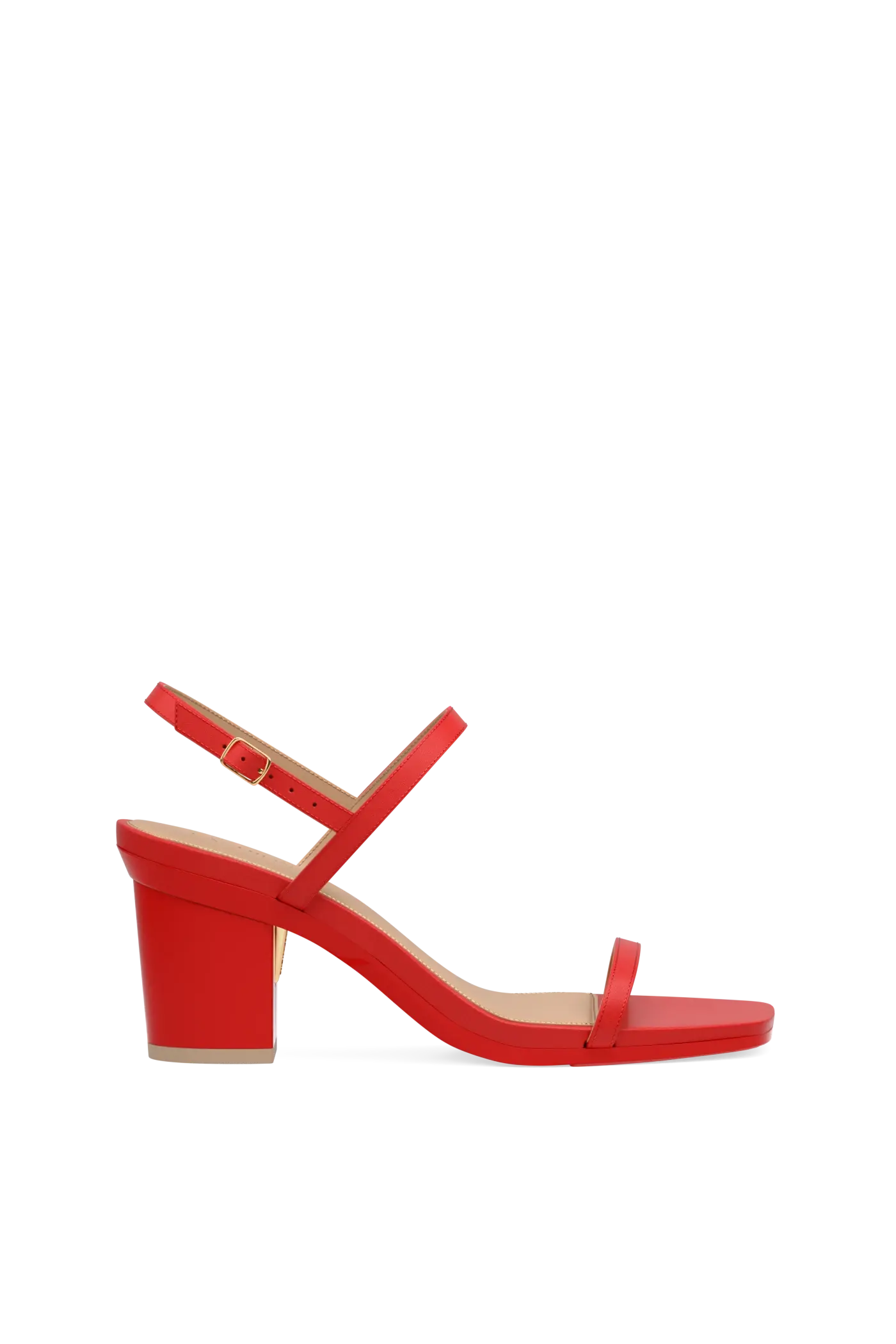 The Miranda - Cherry Red Leather 3 Block
