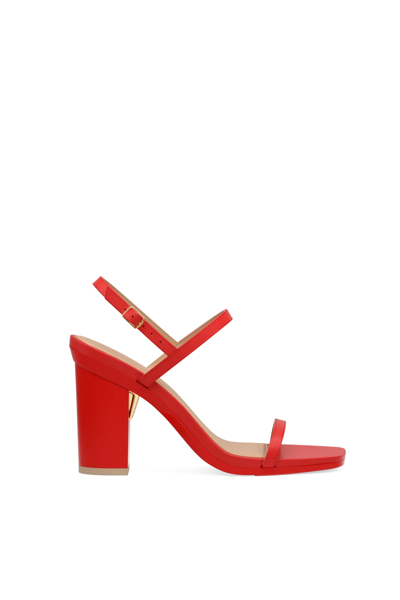 The Miranda - Cherry Red Leather 4 Block