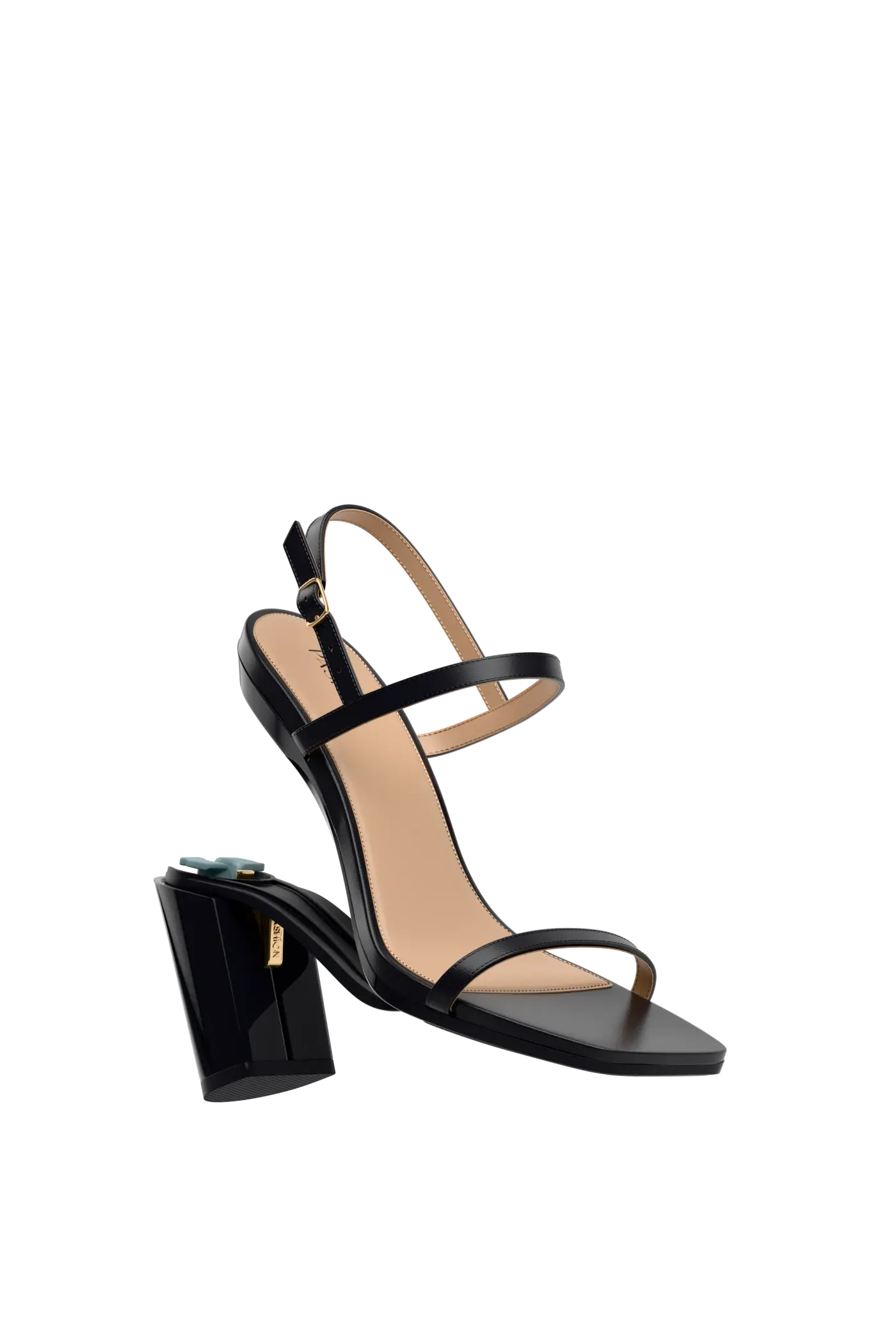 The Miranda - Coal Leather 4 Block