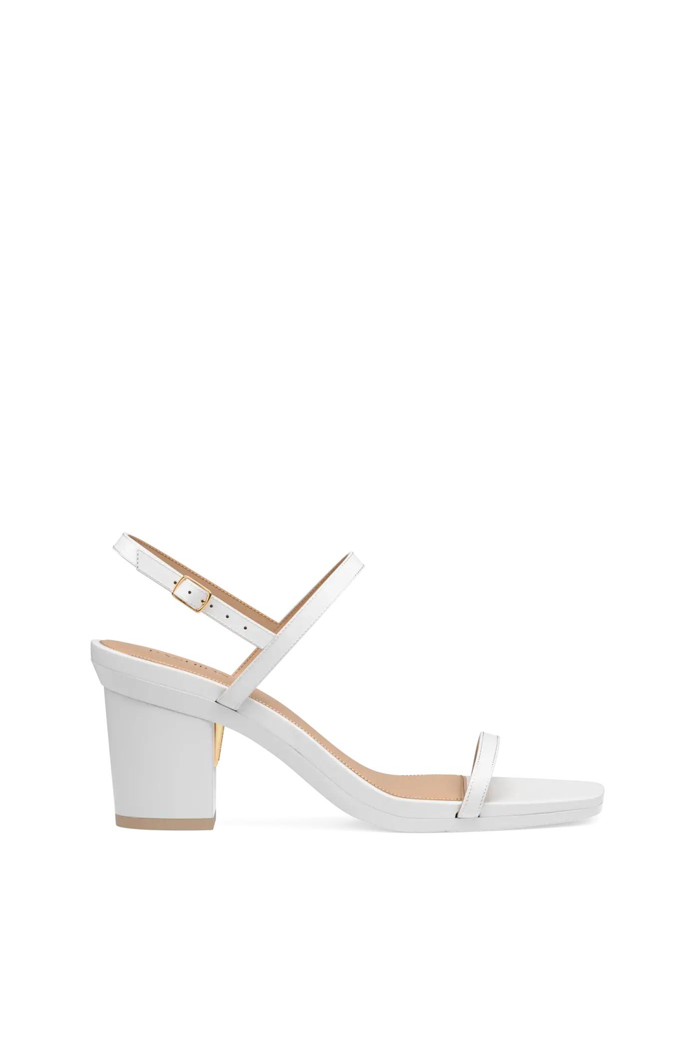 The Miranda - White Leather 3 Block